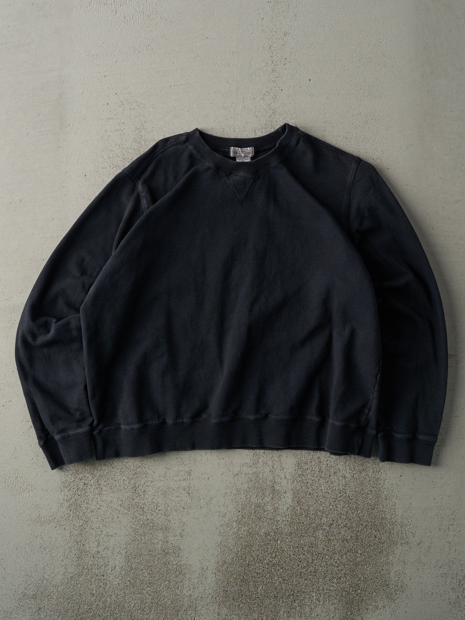 Vintage Y2K Faded Black Blank Northern Reflections Crewneck (L)