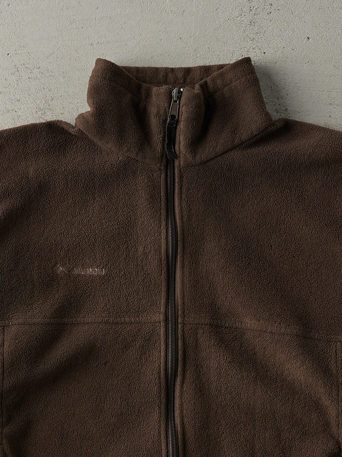 Vintage Y2K Brown Columbia Zip Up Fleece Sweater (L)