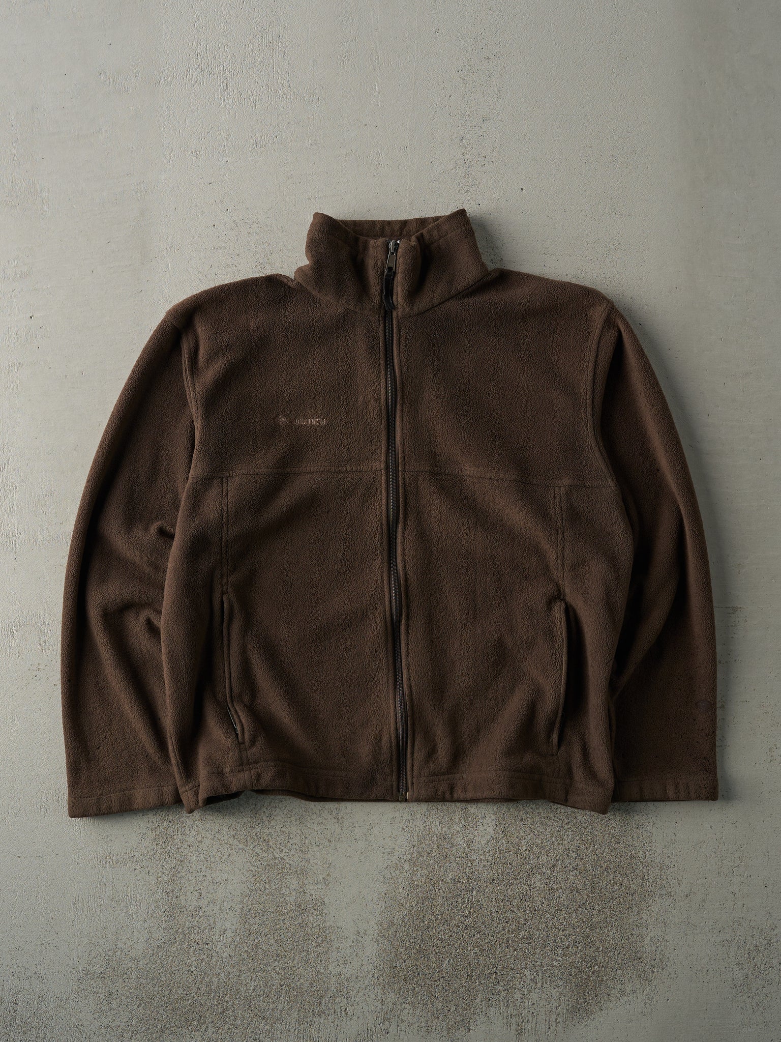 Vintage Y2K Brown Columbia Zip Up Fleece Sweater (L)