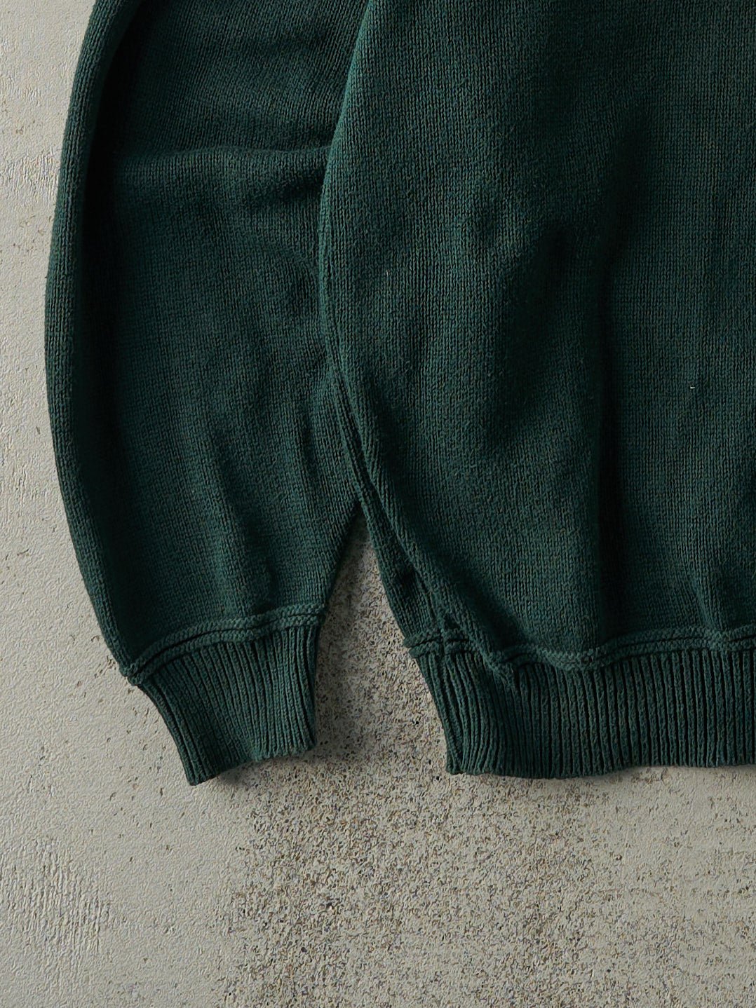 Vintage 90s Forest Green Embroidered San Fran Knit Sweater (L)