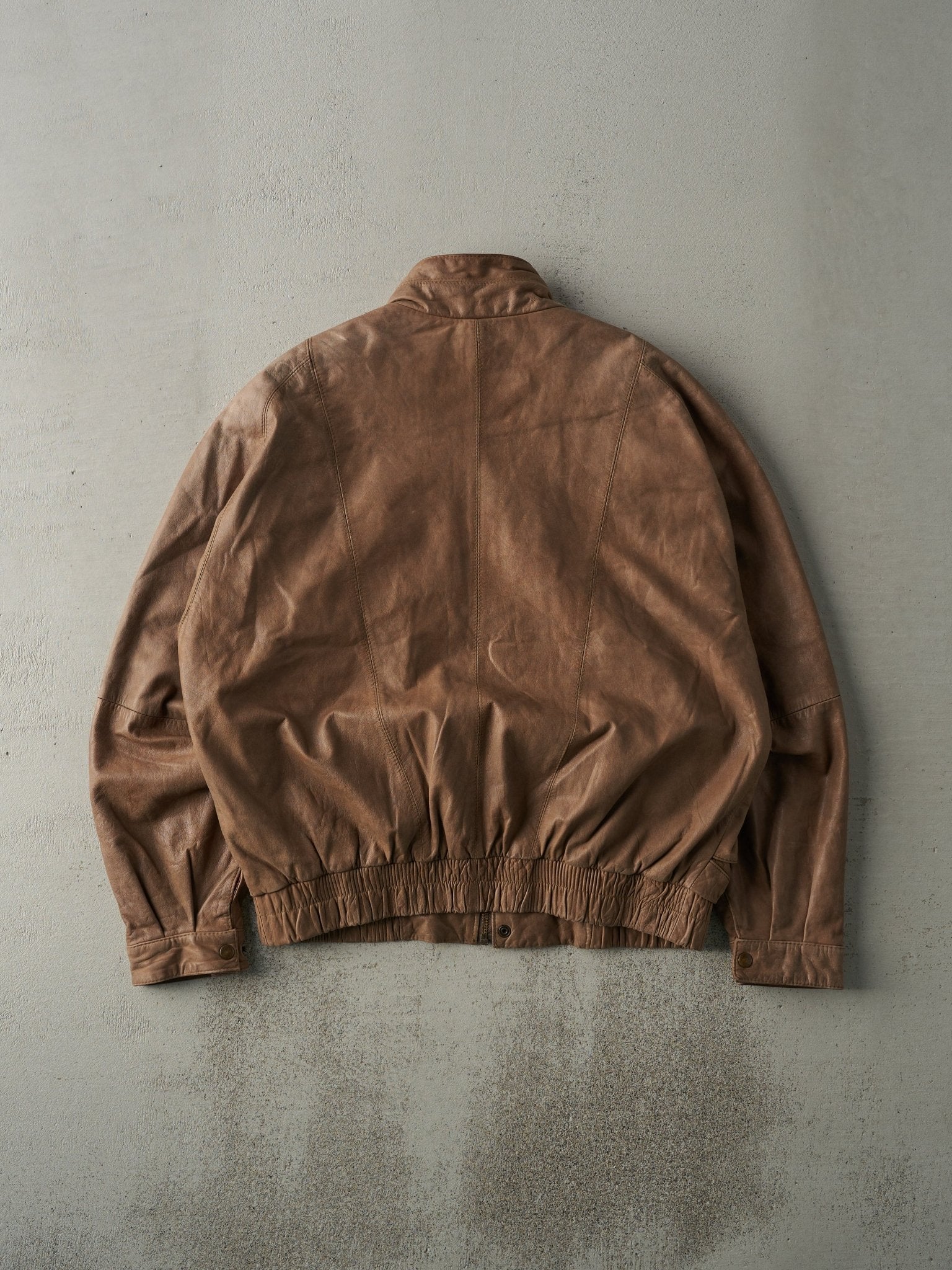 Vintage 80s Brown Georgetown Leather Design Soft Leather Bomber