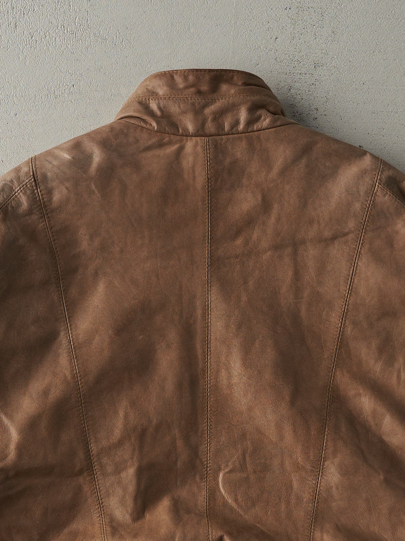 Vintage 80s Brown Georgetown Leather Design Soft Leather Bomber