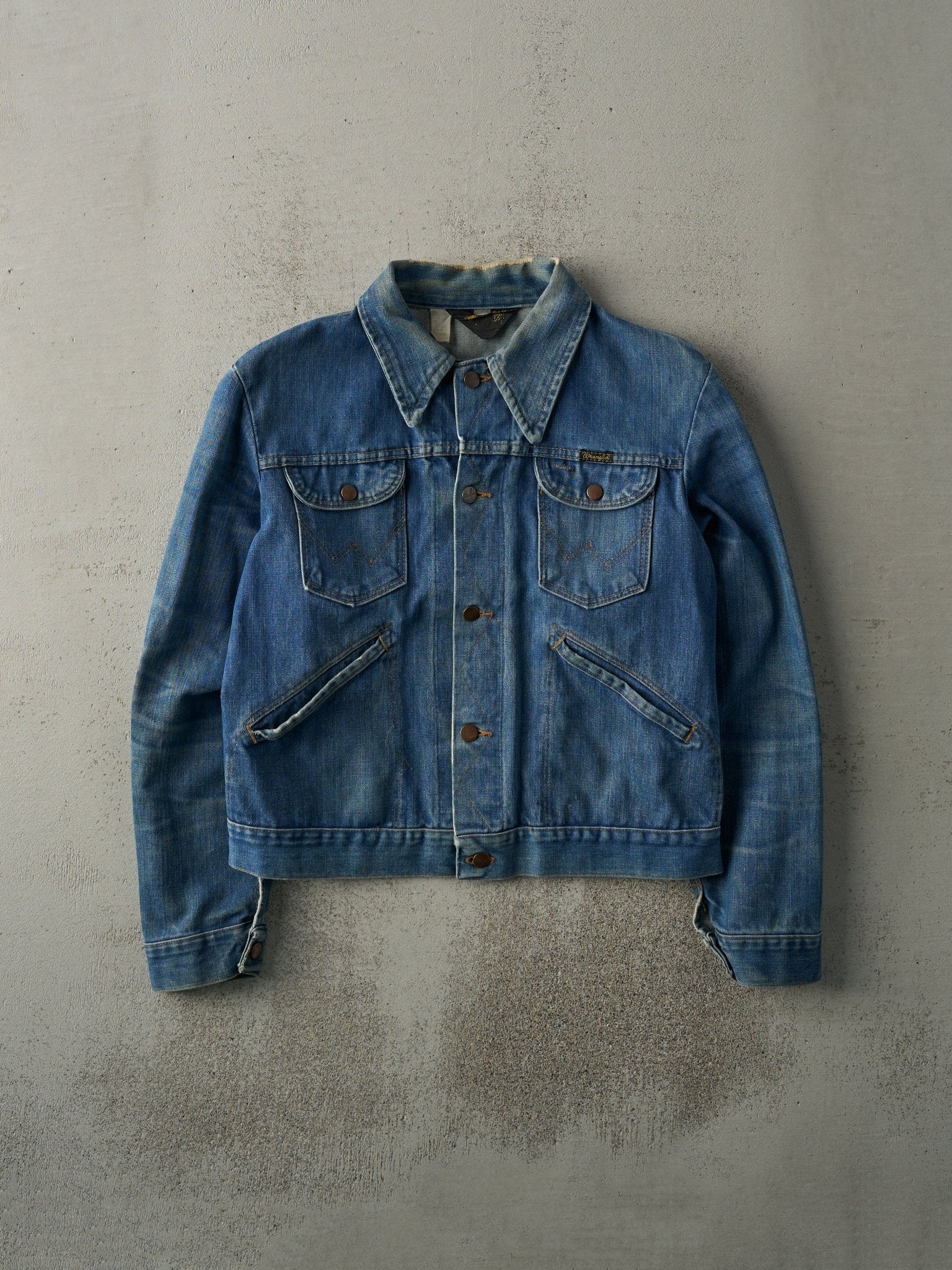 Vintage 70s Light Wash Wrangler Jean Jacket (S)