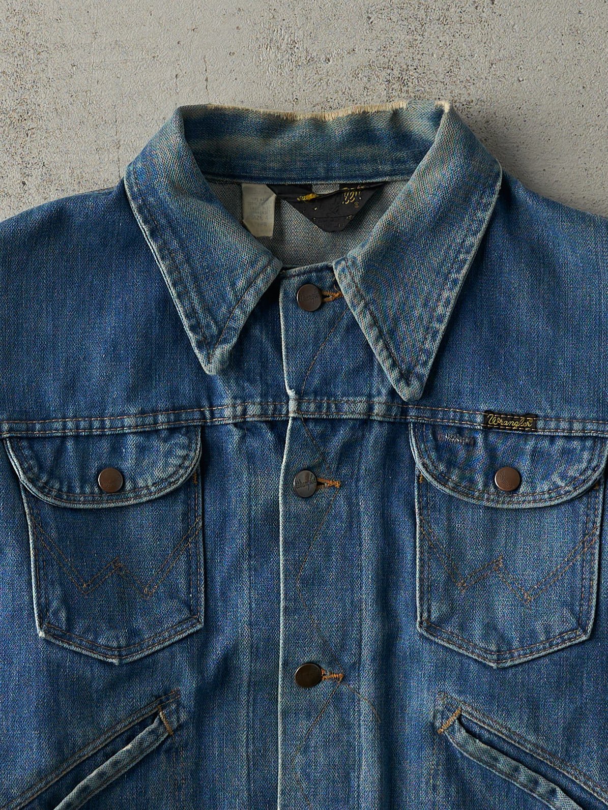 Vintage 70s Light Wash Wrangler Jean Jacket (S)