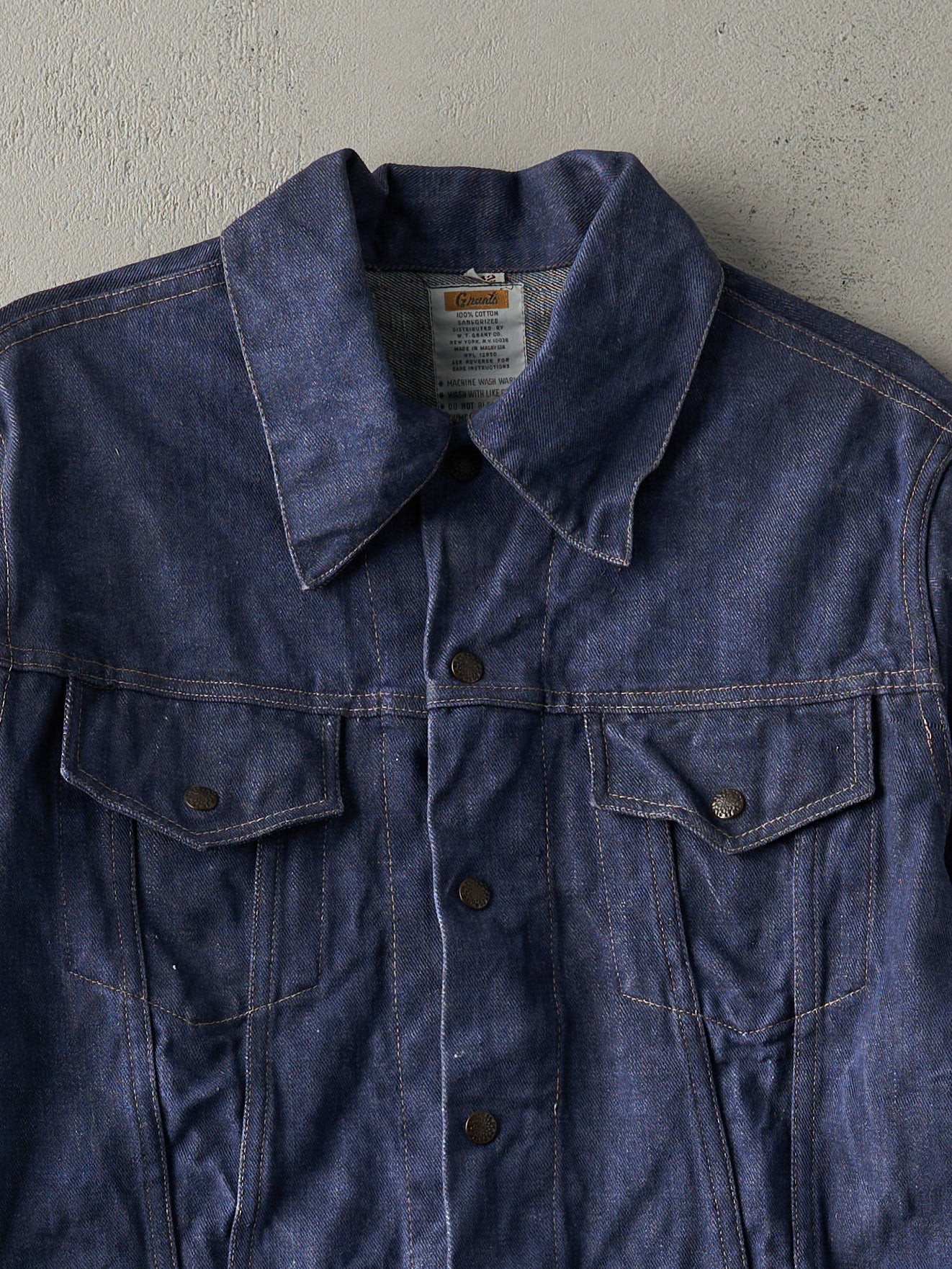 Vintage 80s Dark Wash Grants Denim Jacket (S)