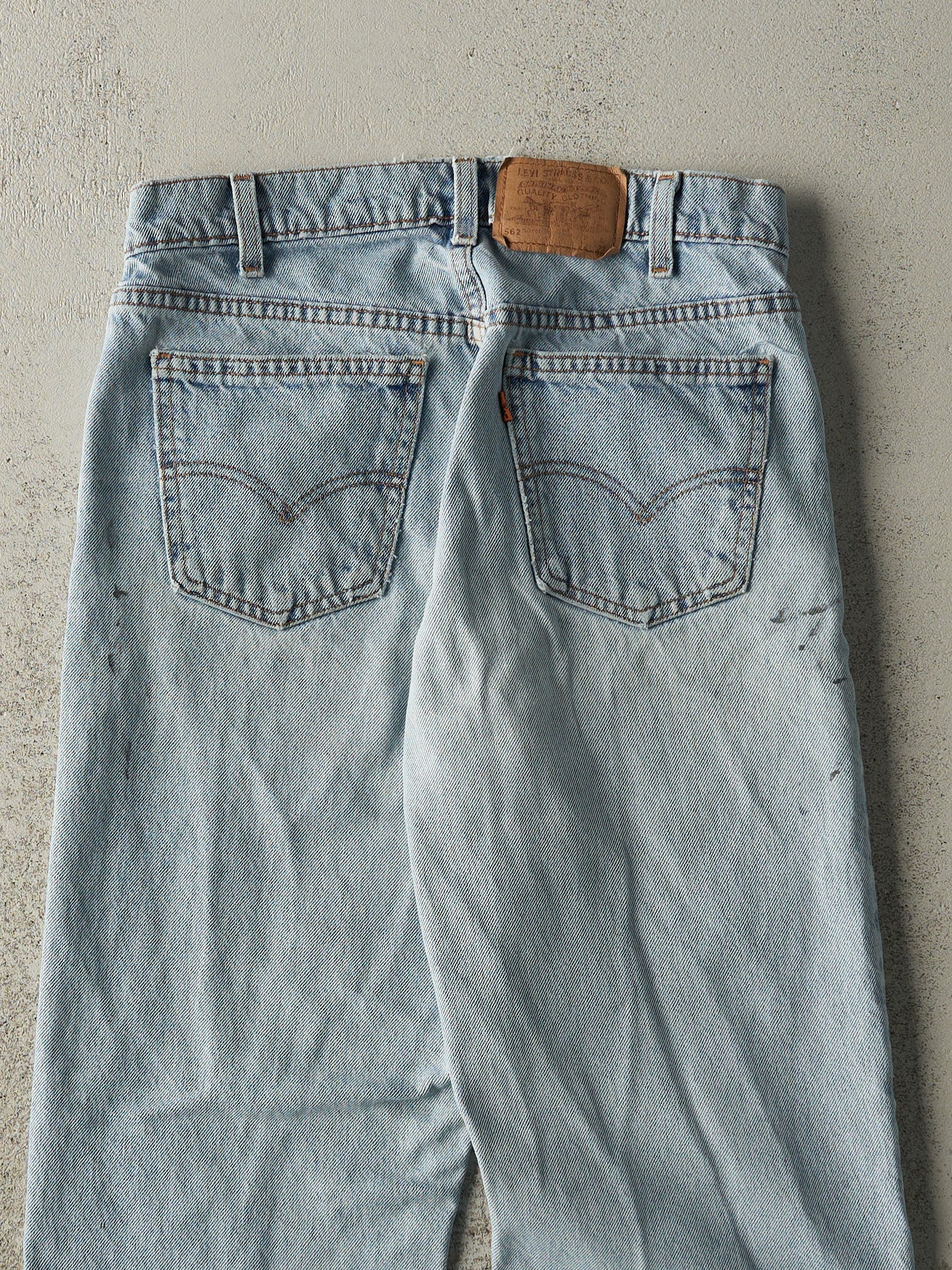 Vintage 90s Light Wash Levi's 562 Orange Tab Jeans (29.5x27)