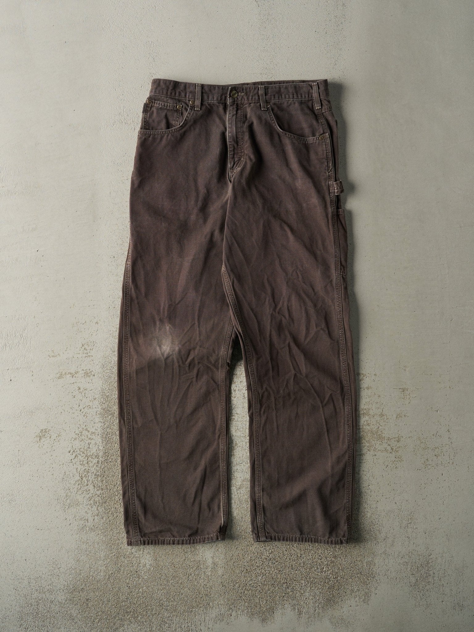 Vintage Y2K Brown Carhartt Lightweight Carpenter Pants (34x33)