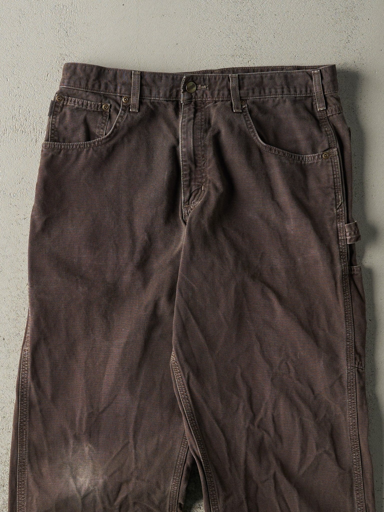 Vintage Y2K Brown Carhartt Lightweight Carpenter Pants (34x33)