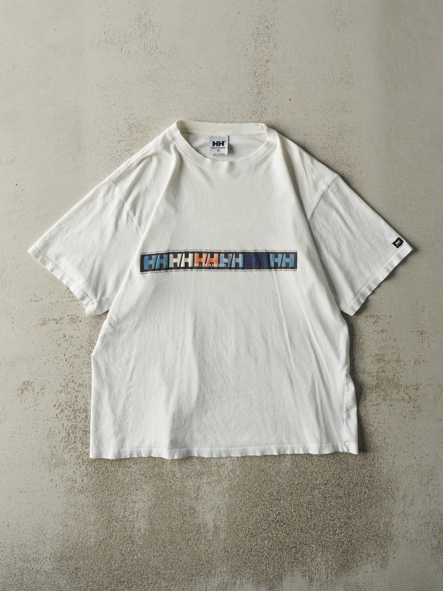 Vintage 90s White Helly Hansen Logo Tee (L)