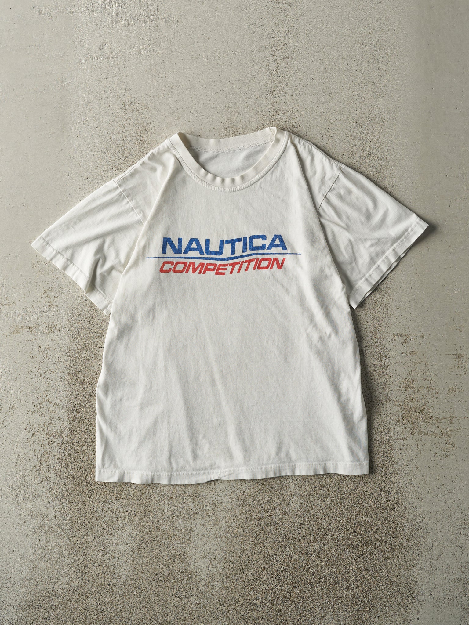 Vintage 90s White Nautica Competition Tee (S)