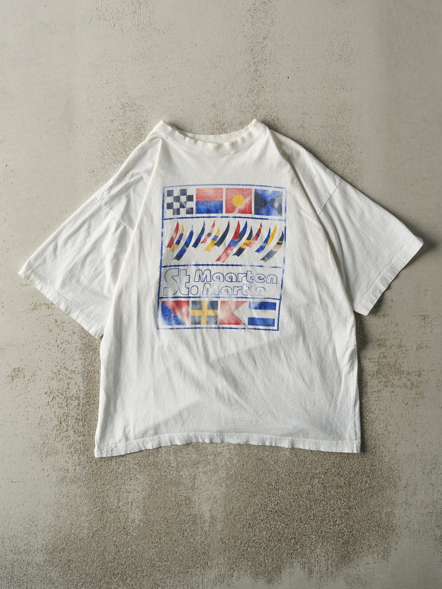 Vintage 90s White St. Maarten Tee (L)