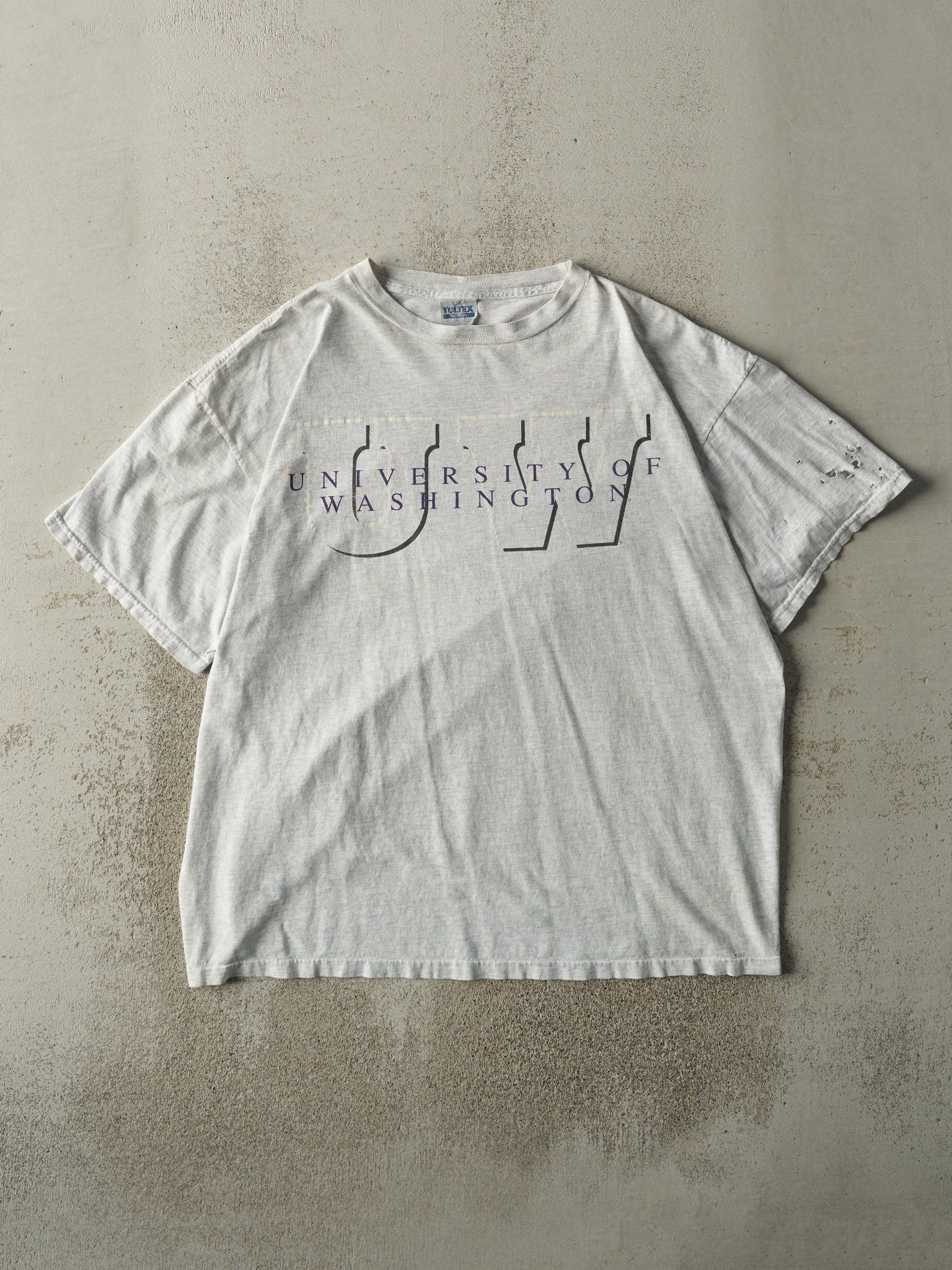 Vintage 90s Heather Grey University Of Washington Tee (XXL)