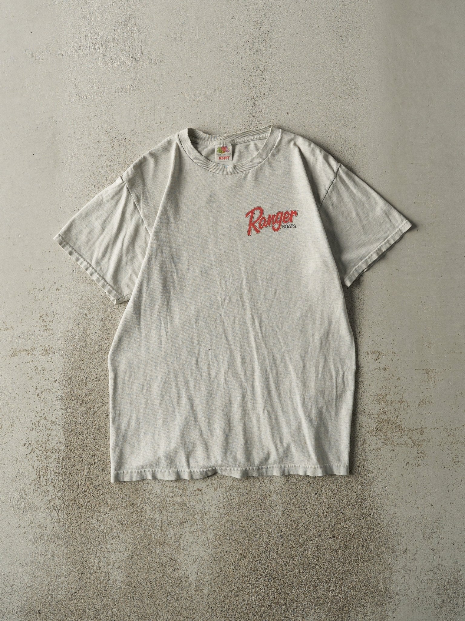 Vintage Y2K Heather Grey Ranger Boats Tee (S/M)