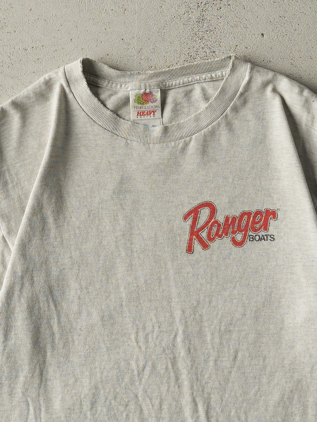 Vintage Y2K Heather Grey Ranger Boats Tee (S/M)