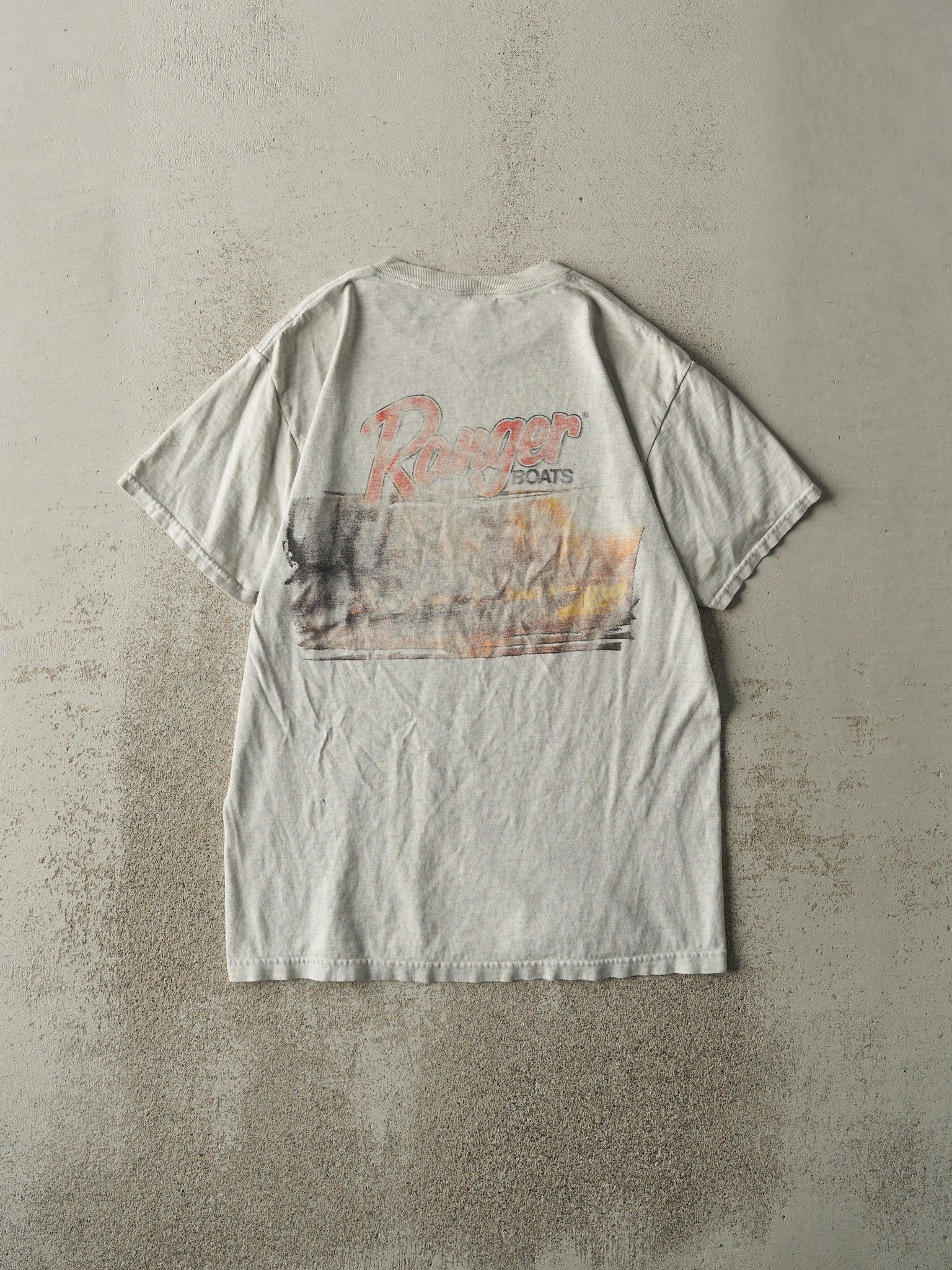 Vintage Y2K Heather Grey Ranger Boats Tee (S)