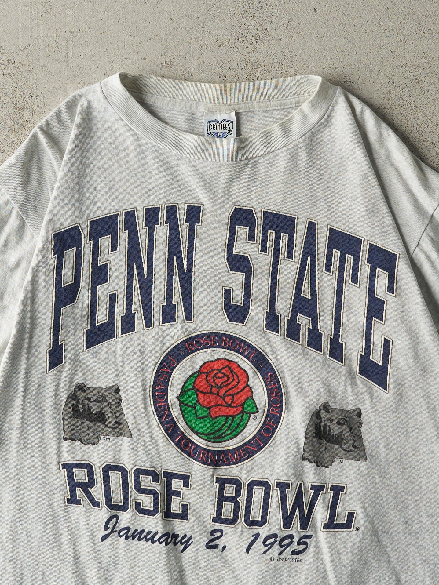 Vintage 95' Heather Grey Penn State Single Stitch Tee (M)