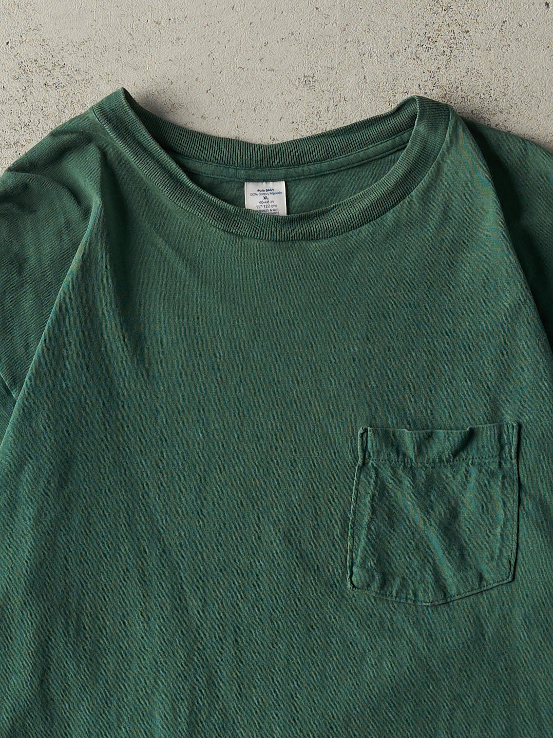 Vintage 90s Green JC Penney Blank Pocket Tee (M)
