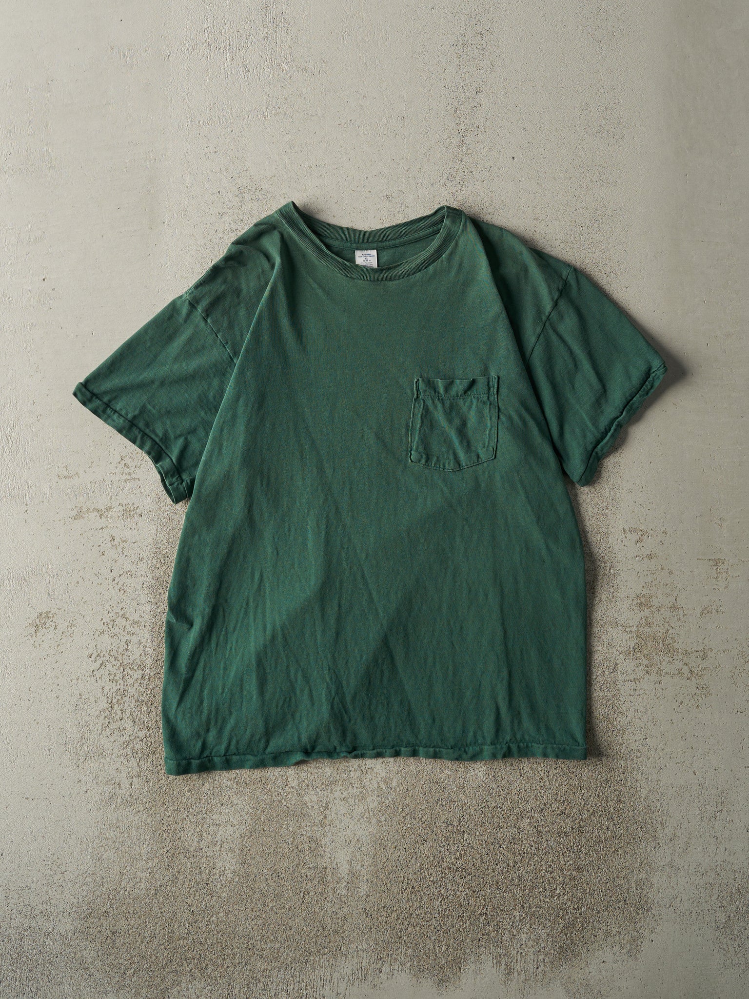 Vintage 90s Green JC Penney Blank Pocket Tee (M)