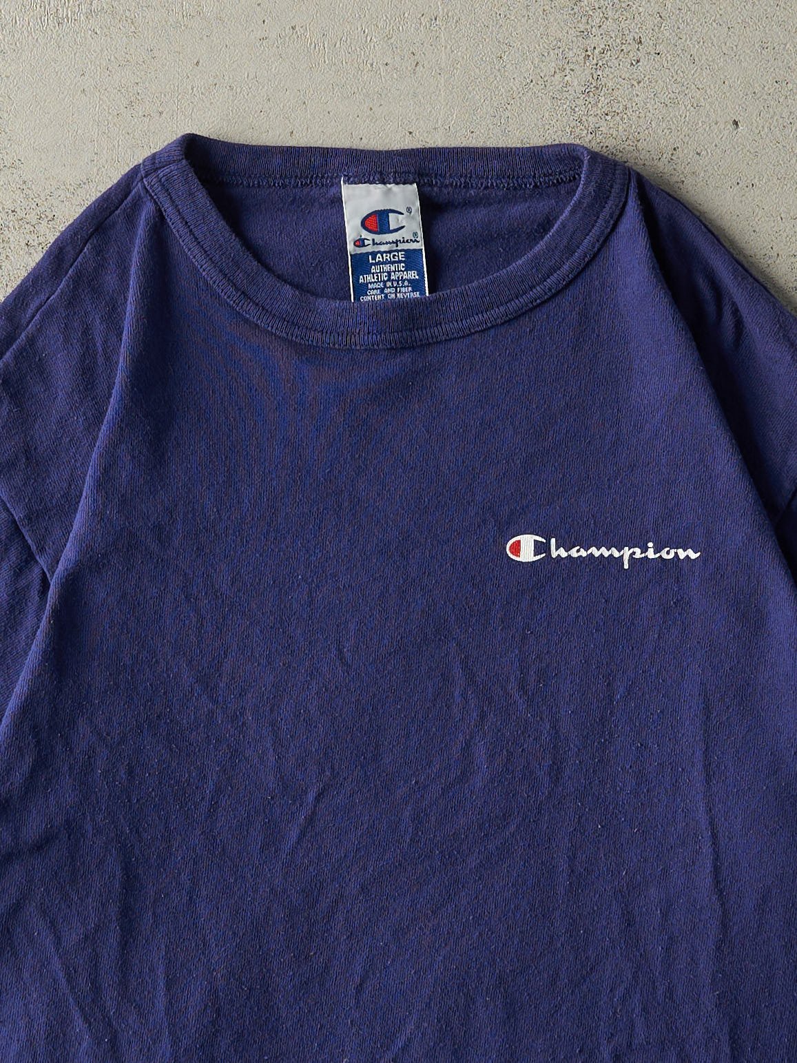 Vintage 90s Navy Blue Champion Tee (M)