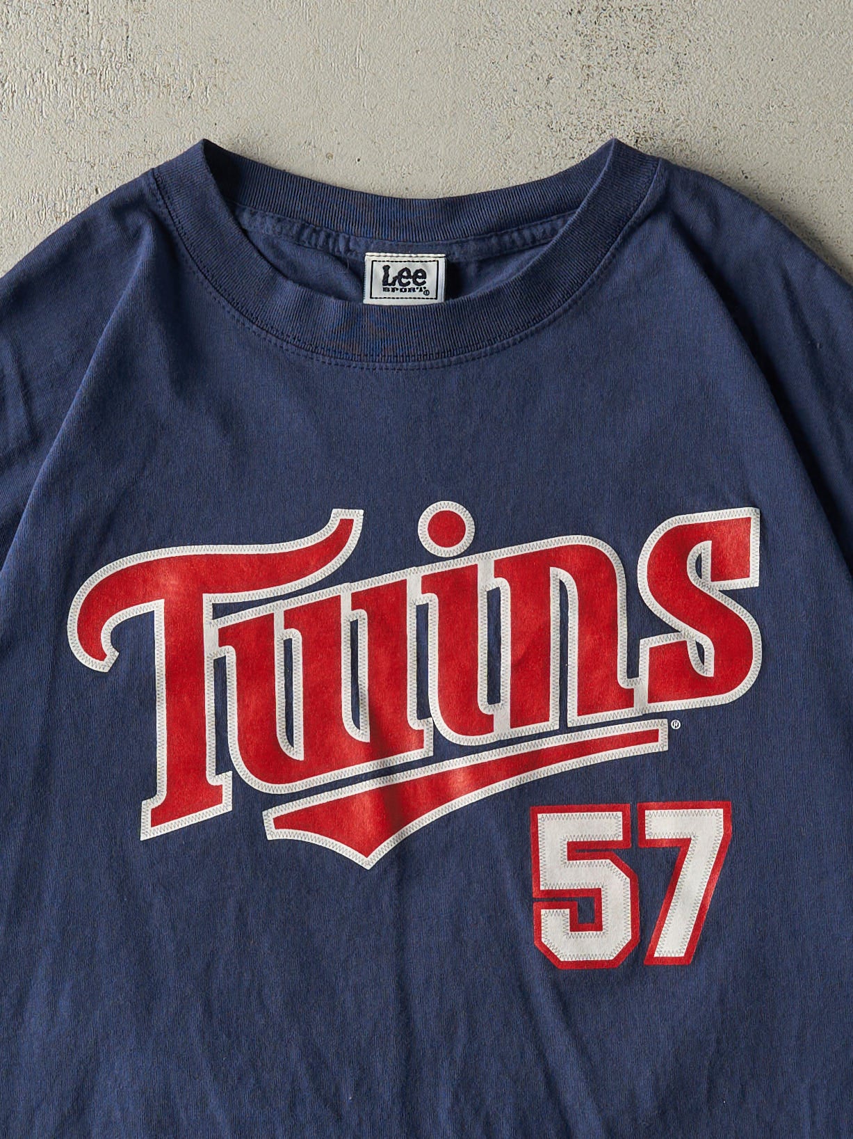 Vintage 05' Navy Blue Minnesota Twins #57 Johan Santana Player Tee (XL/XXL)