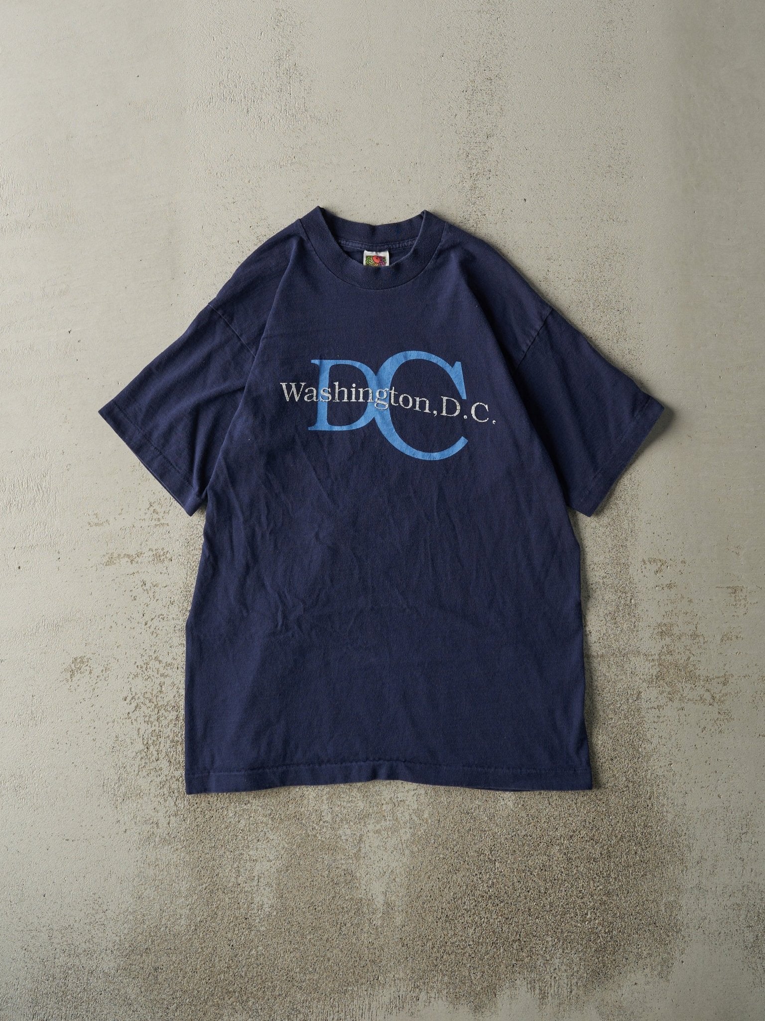 Vintage 90s Navy Blue Washington DC Single Stitch Tee (M/L)