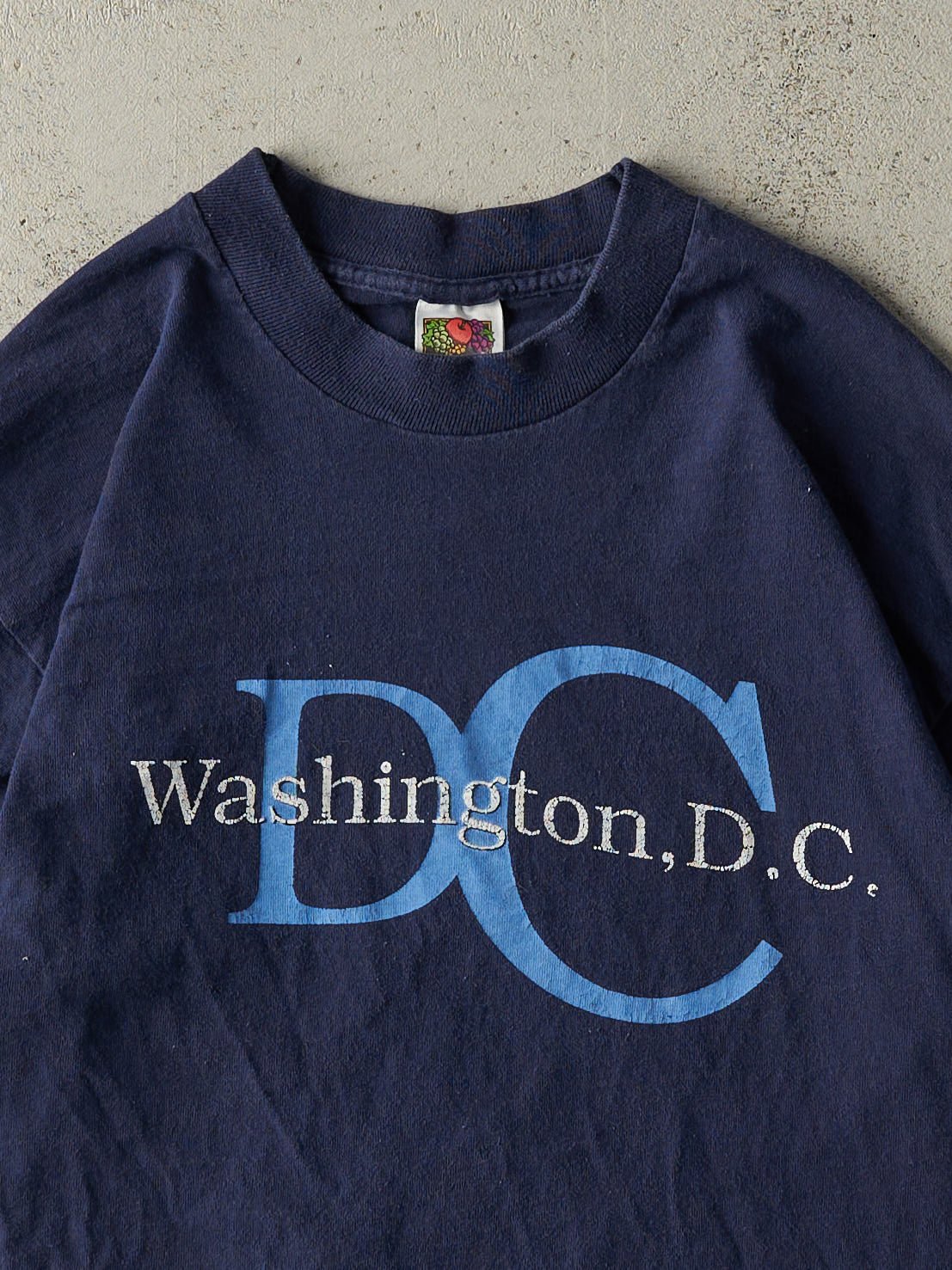 Vintage 90s Navy Blue Washington DC Single Stitch Tee (M/L)