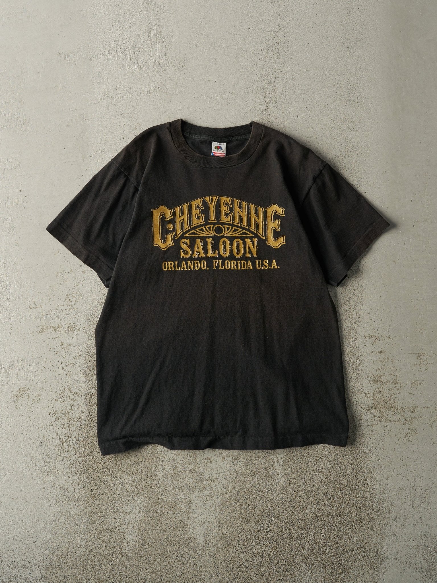 Vintage 90s Black Cheyenne Saloon Single Stitch Tee (M)
