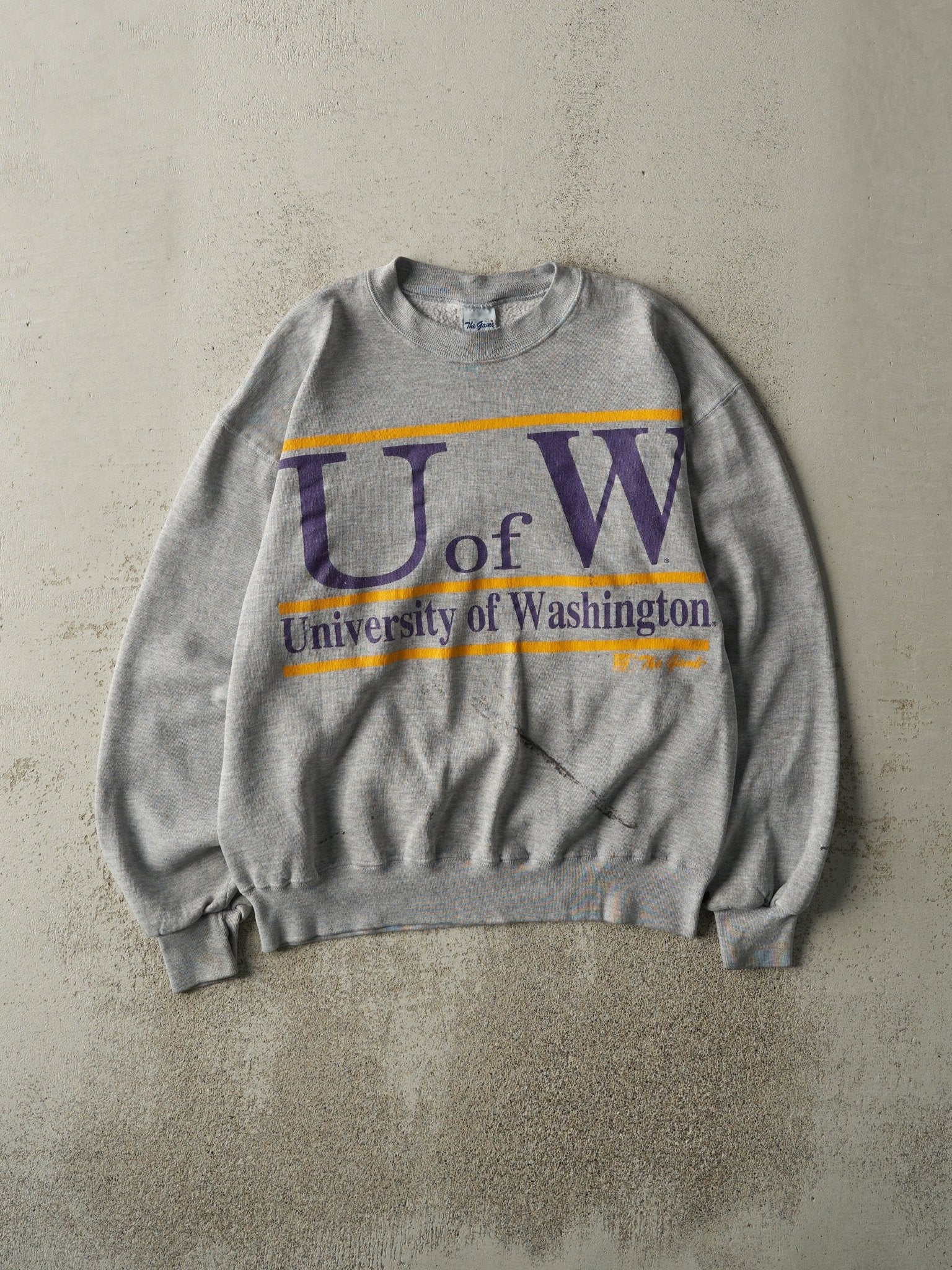 Vintage 90s Grey University of Washington Crewneck (M/L)