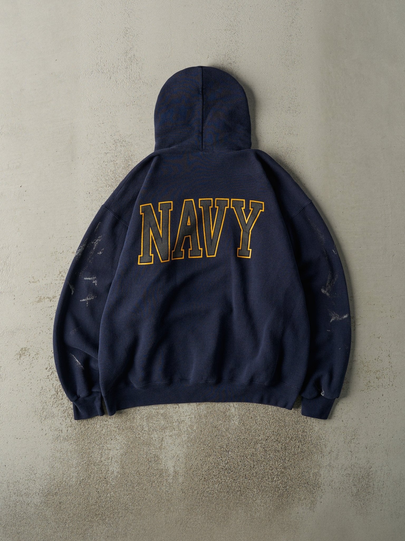 Vintage 90s Navy Blue United States Navy Hoodie (L)