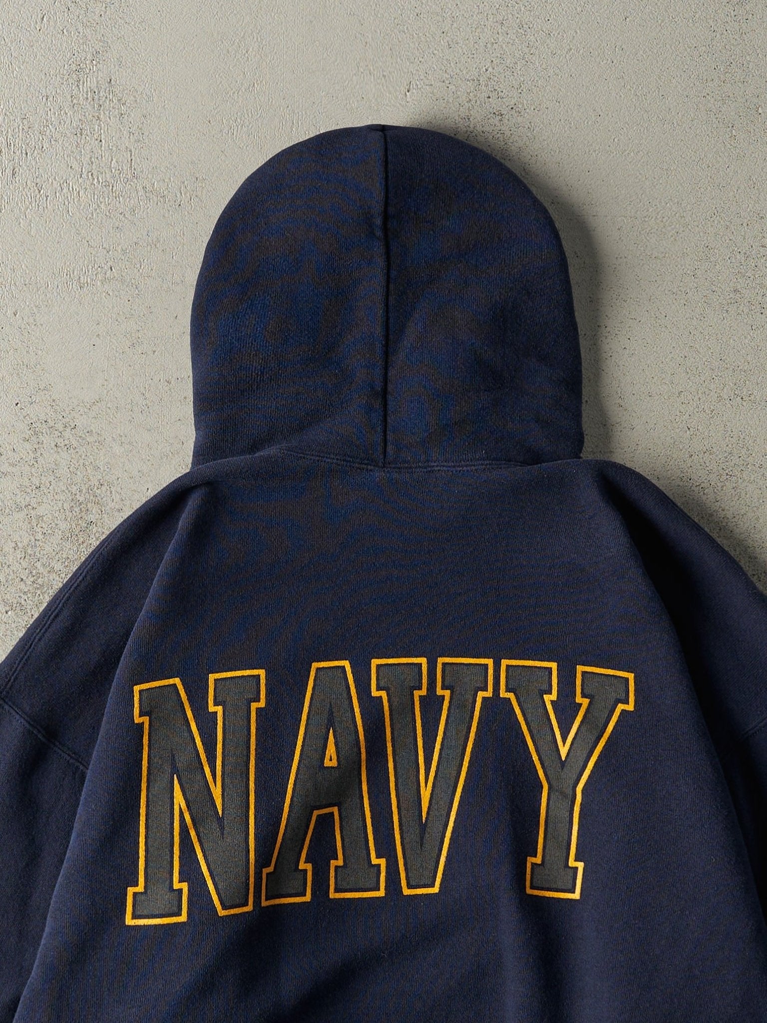 Vintage 90s Navy Blue United States Navy Hoodie (L)
