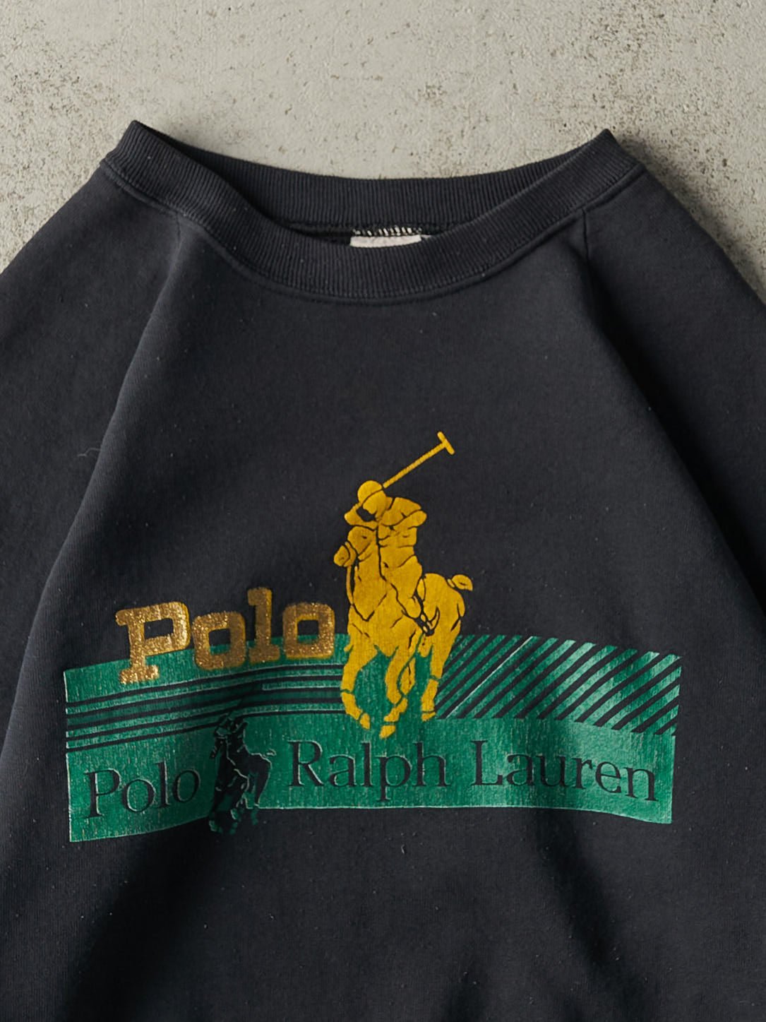 Vintage 80s Black Polo Ralph Lauren Crewneck (XS)