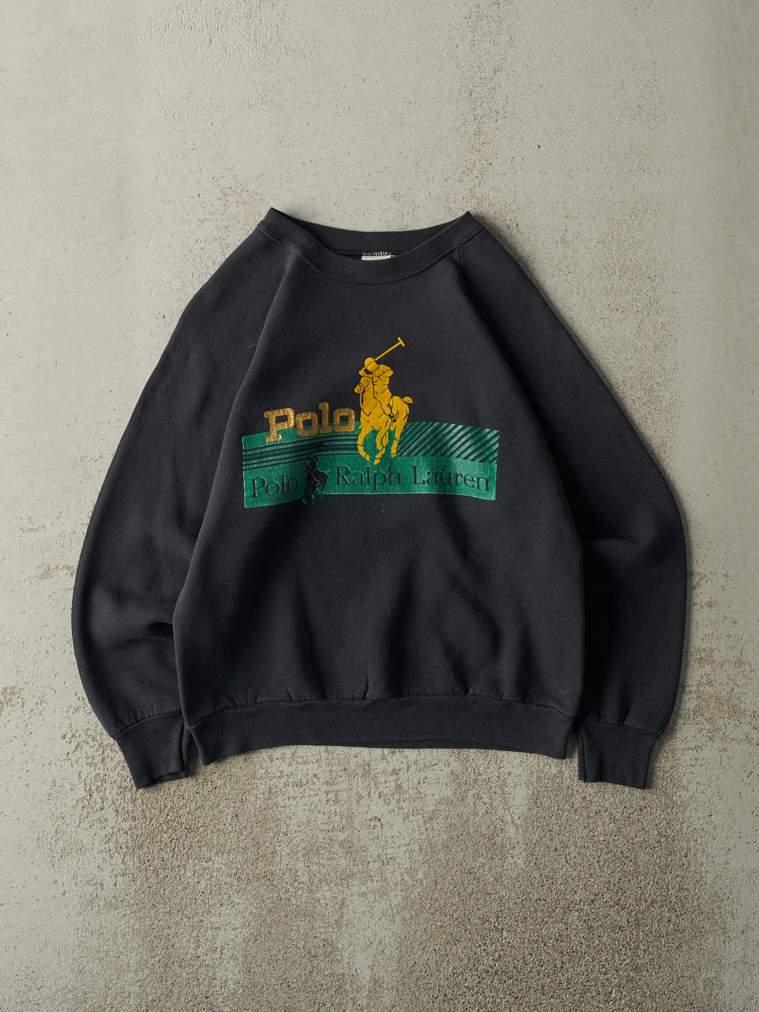 Vintage 80s Black Polo Ralph Lauren Crewneck (XS)