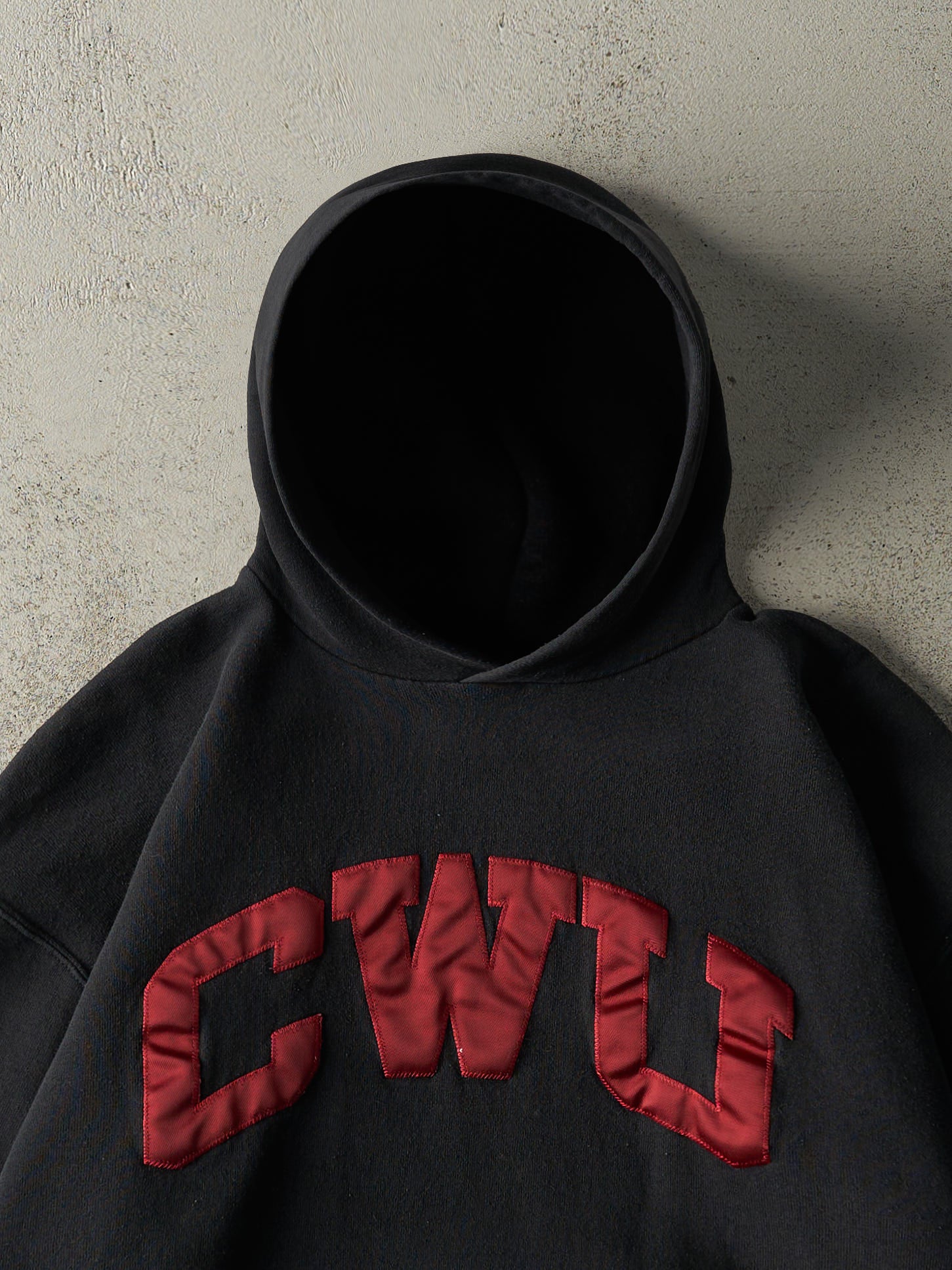 Vintage Y2K Black CWU Russell Athletic Hoodie (L)