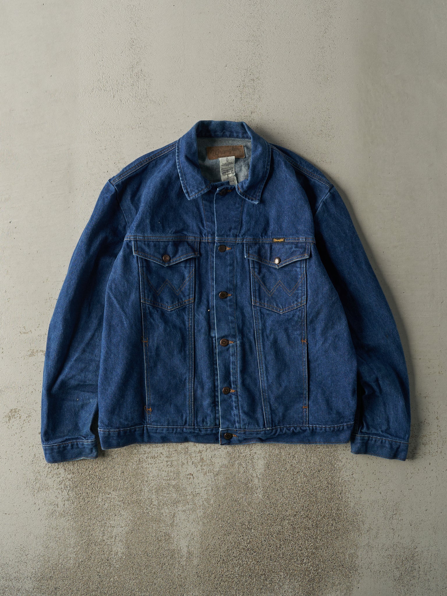 Vintage 90s Dark Wash Wrangler Jean Jacket (L)