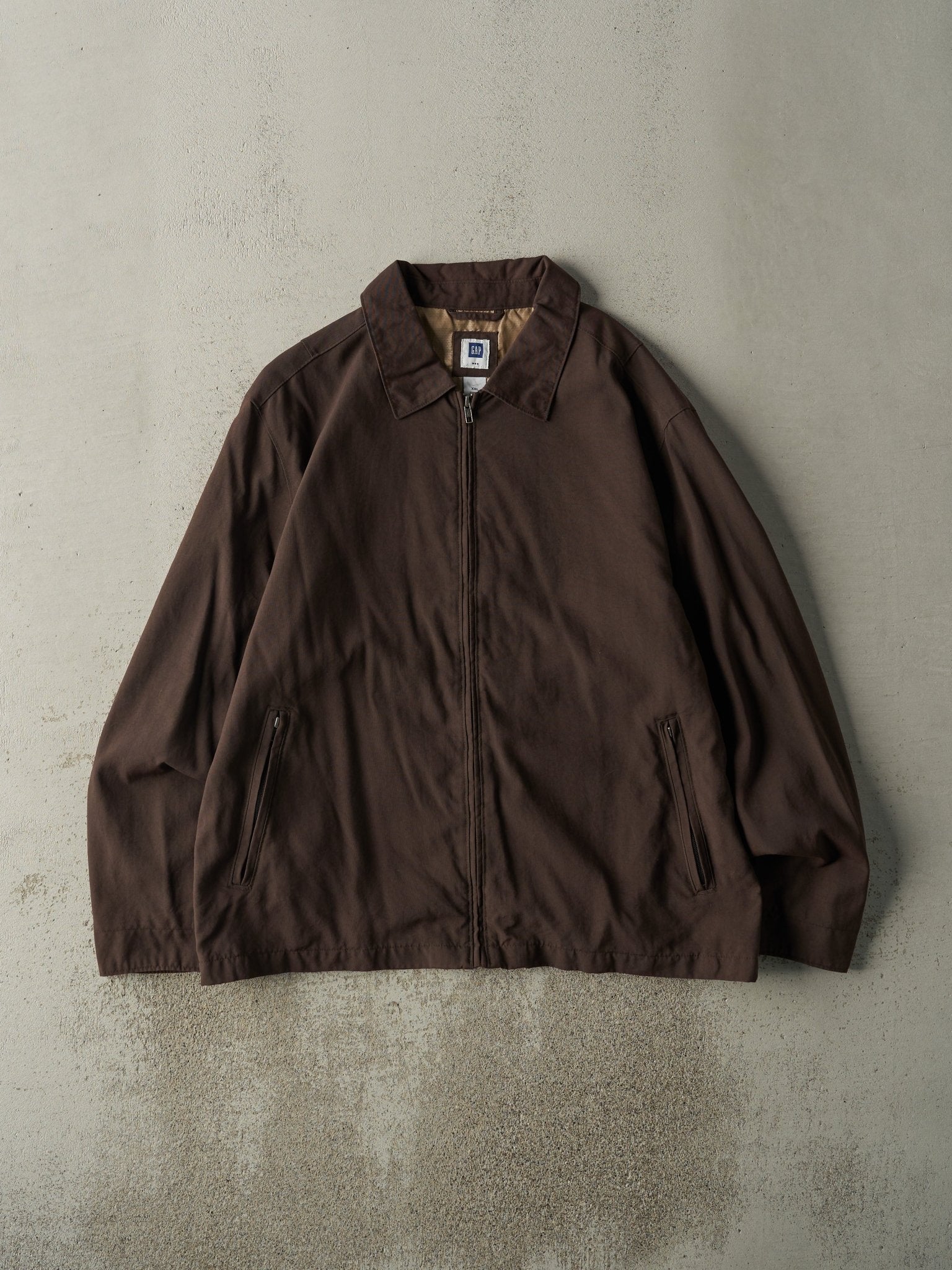 Vintage Y2K Brown Gap Lightweight Zip Up Jacket (L)