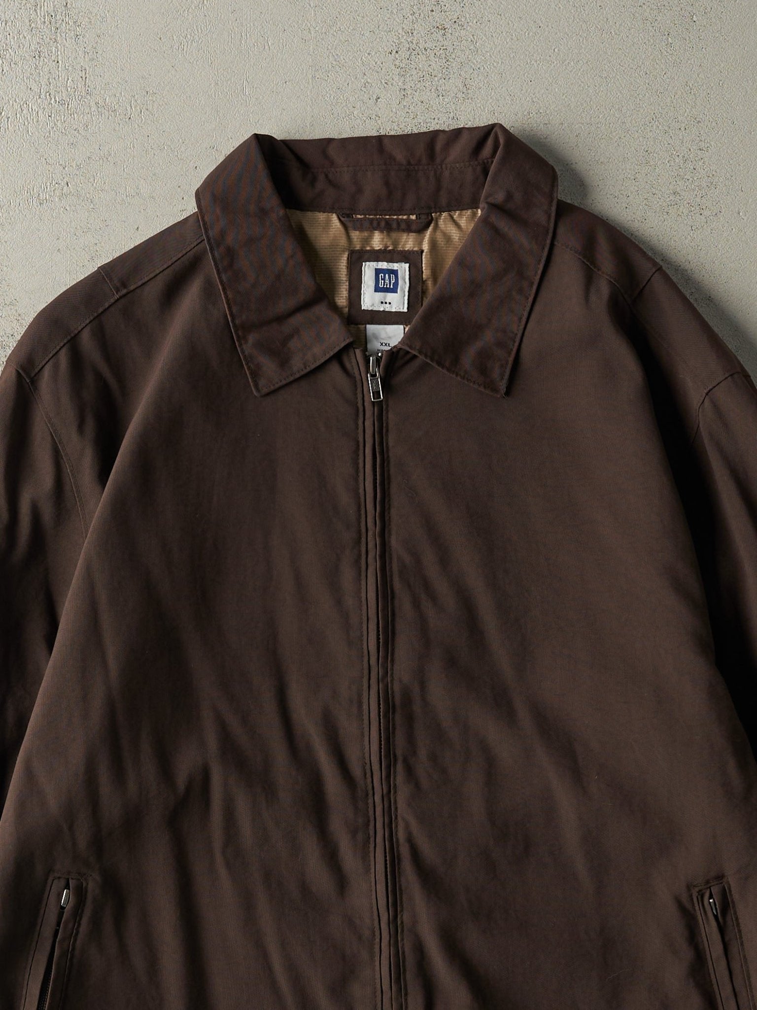 Vintage Y2K Brown Gap Lightweight Zip Up Jacket (L)