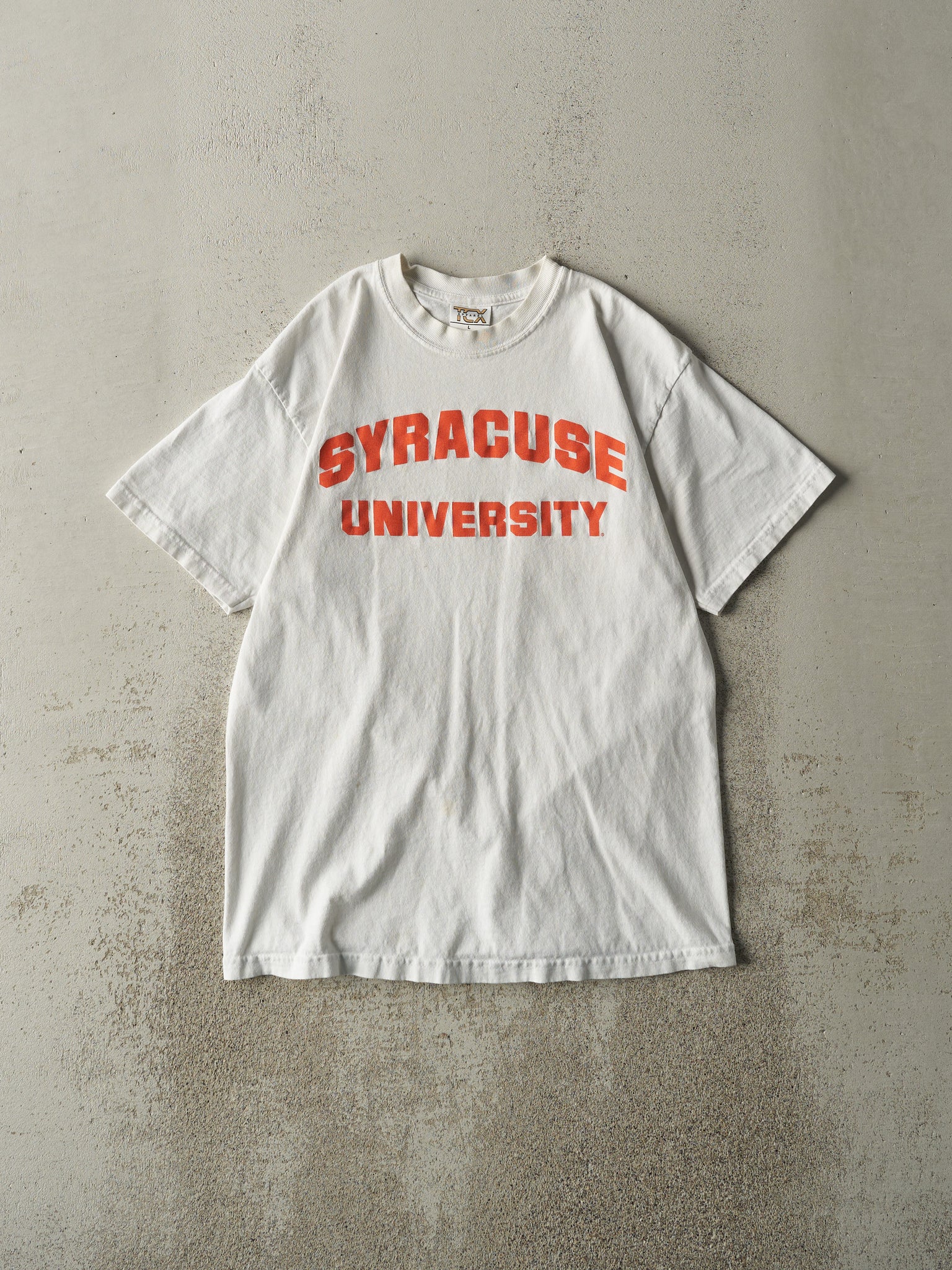 Vintage Y2K White Syracuse University Tee (S)