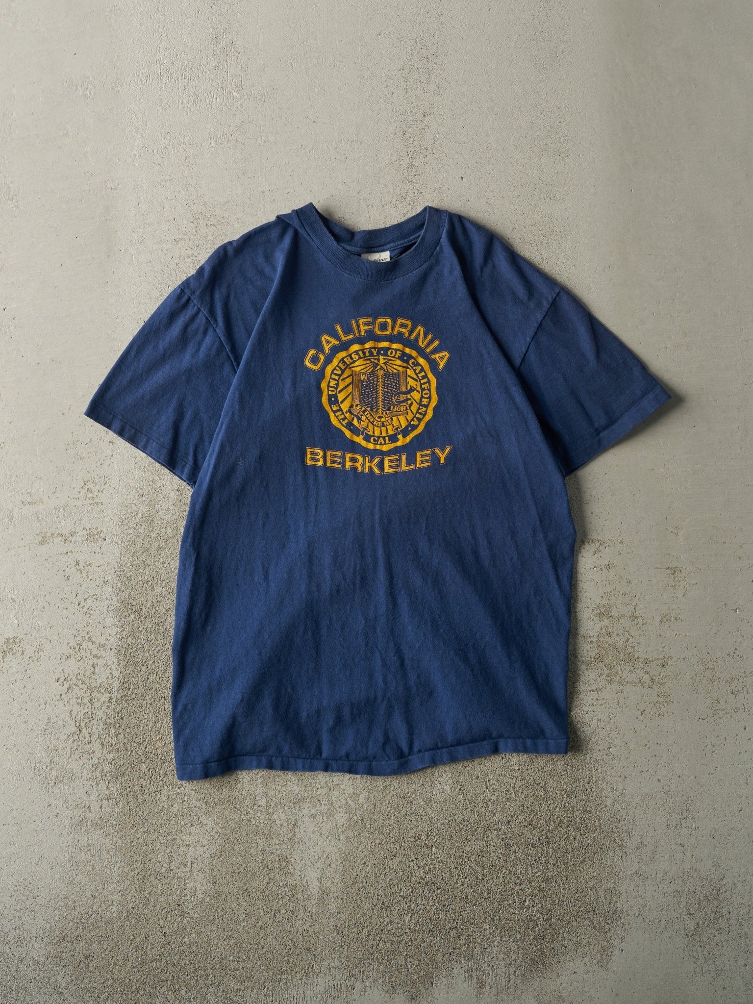 Vintage 90s Navy Blue Berkeley University Single Stitch Tee (M)