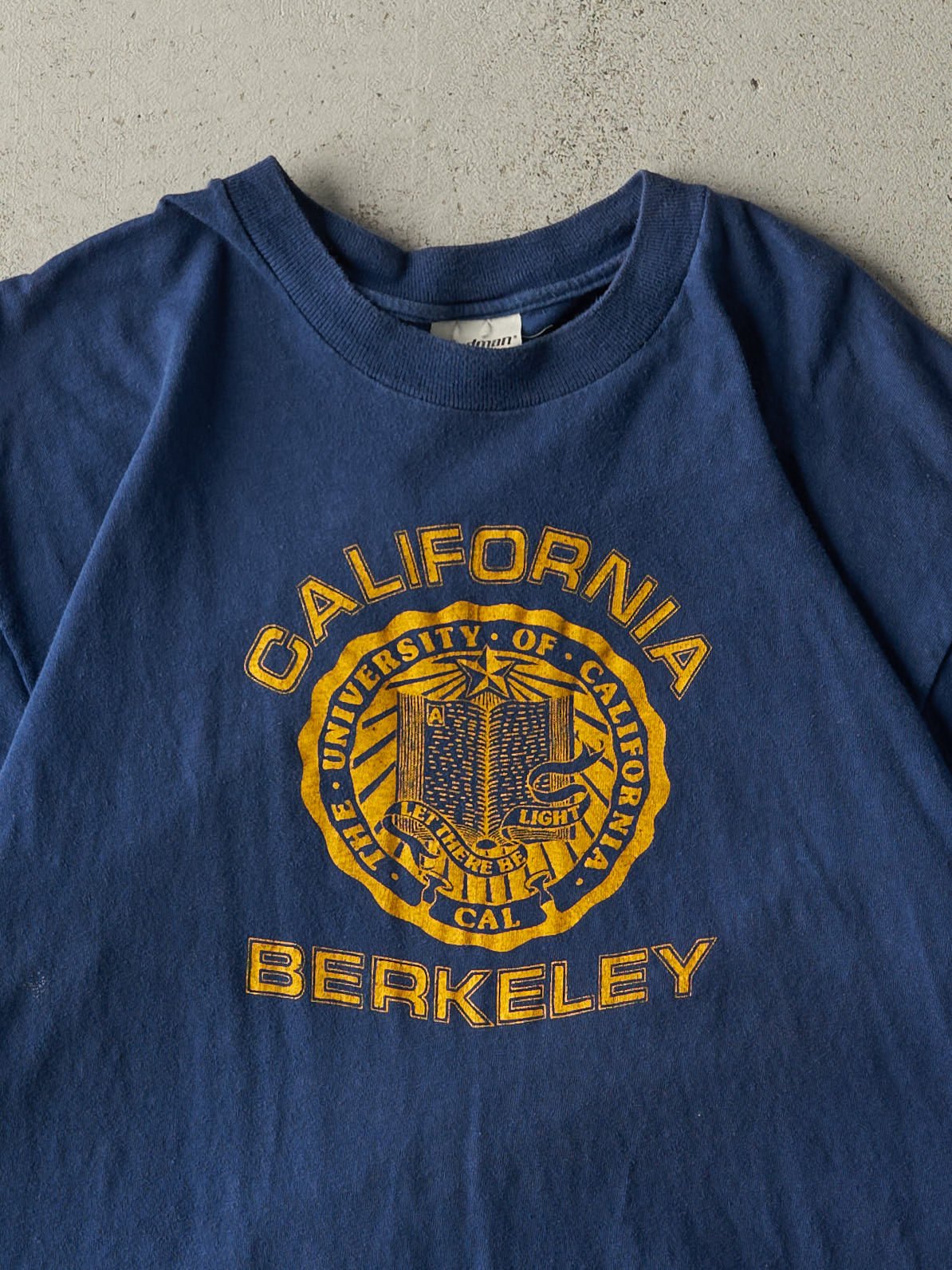 Vintage 90s Navy Blue Berkeley University Single Stitch Tee (M)
