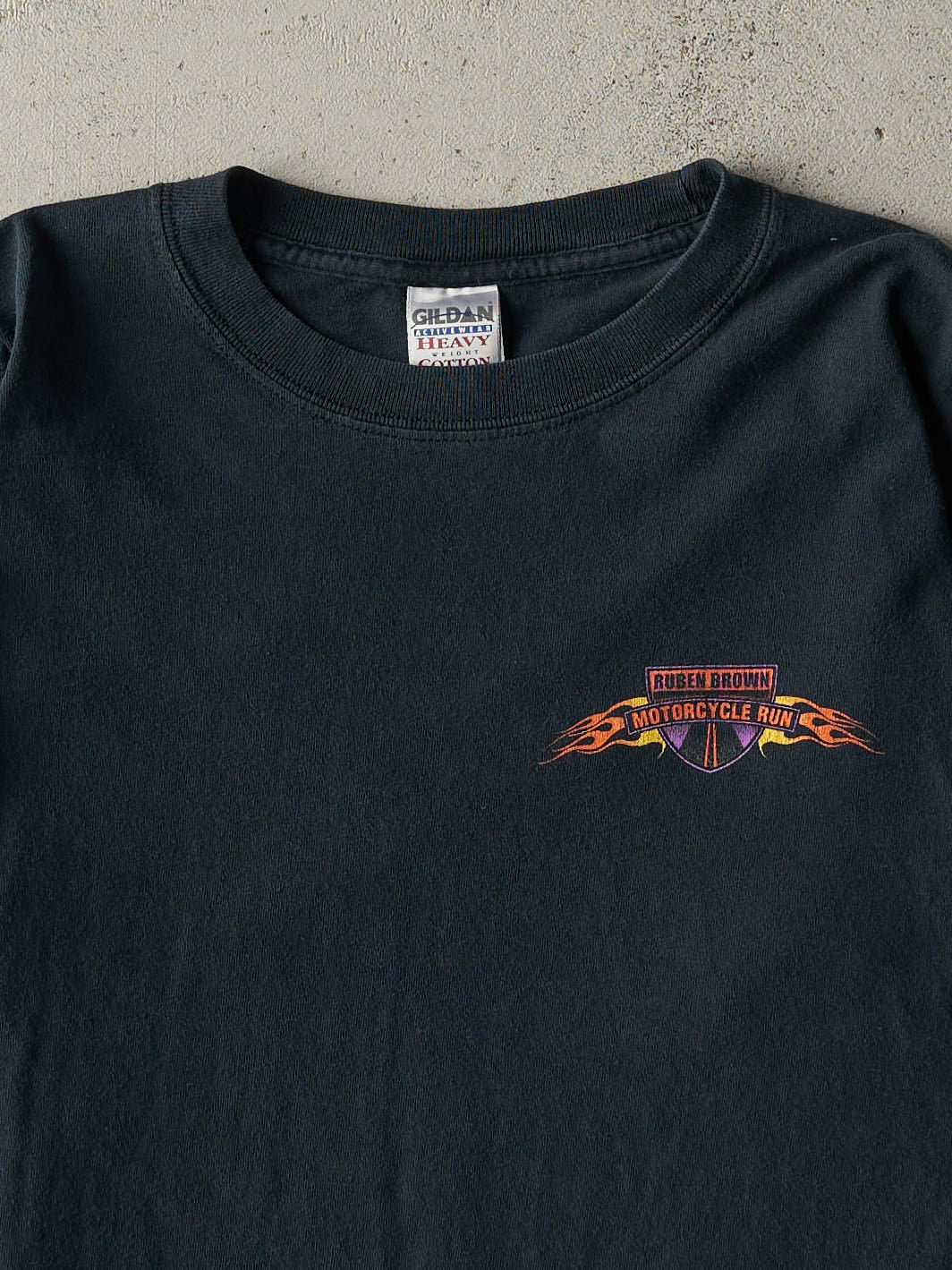 Vintage Y2K Black Ruben Brown Motorcycle Run Long Sleeve (M)
