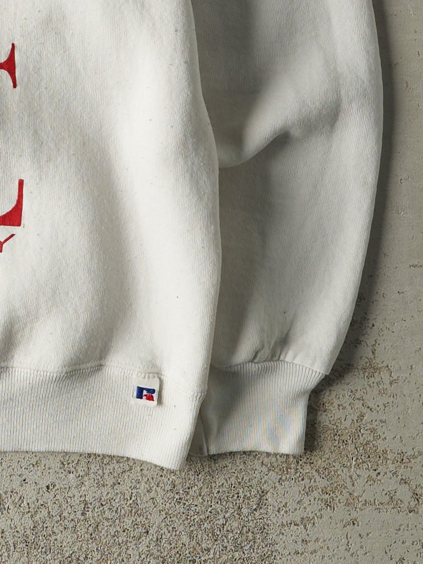 Vintage 80s White Russell Athletic Seattle University Crewneck (M)