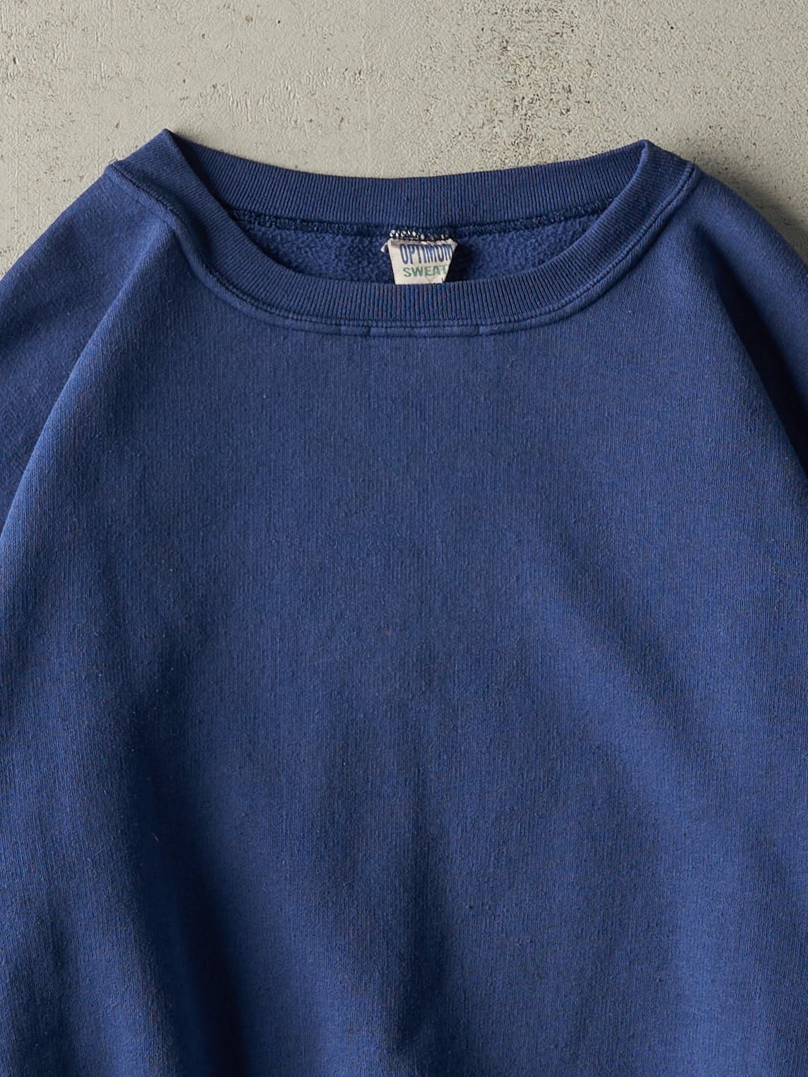 Vintage 90s Blue Blank Boxy Crewneck (L)