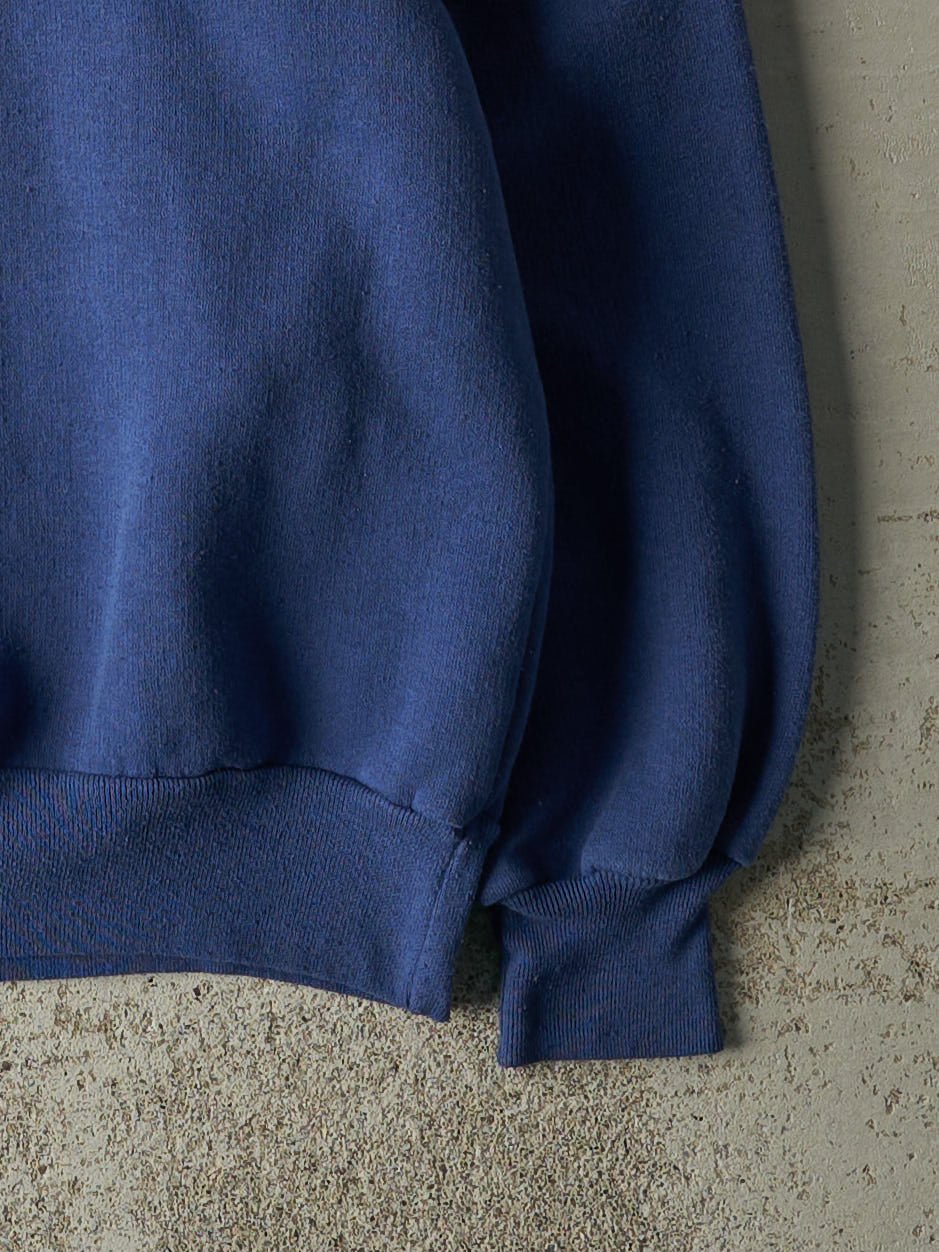 Vintage 90s Blue Blank Boxy Crewneck (L)