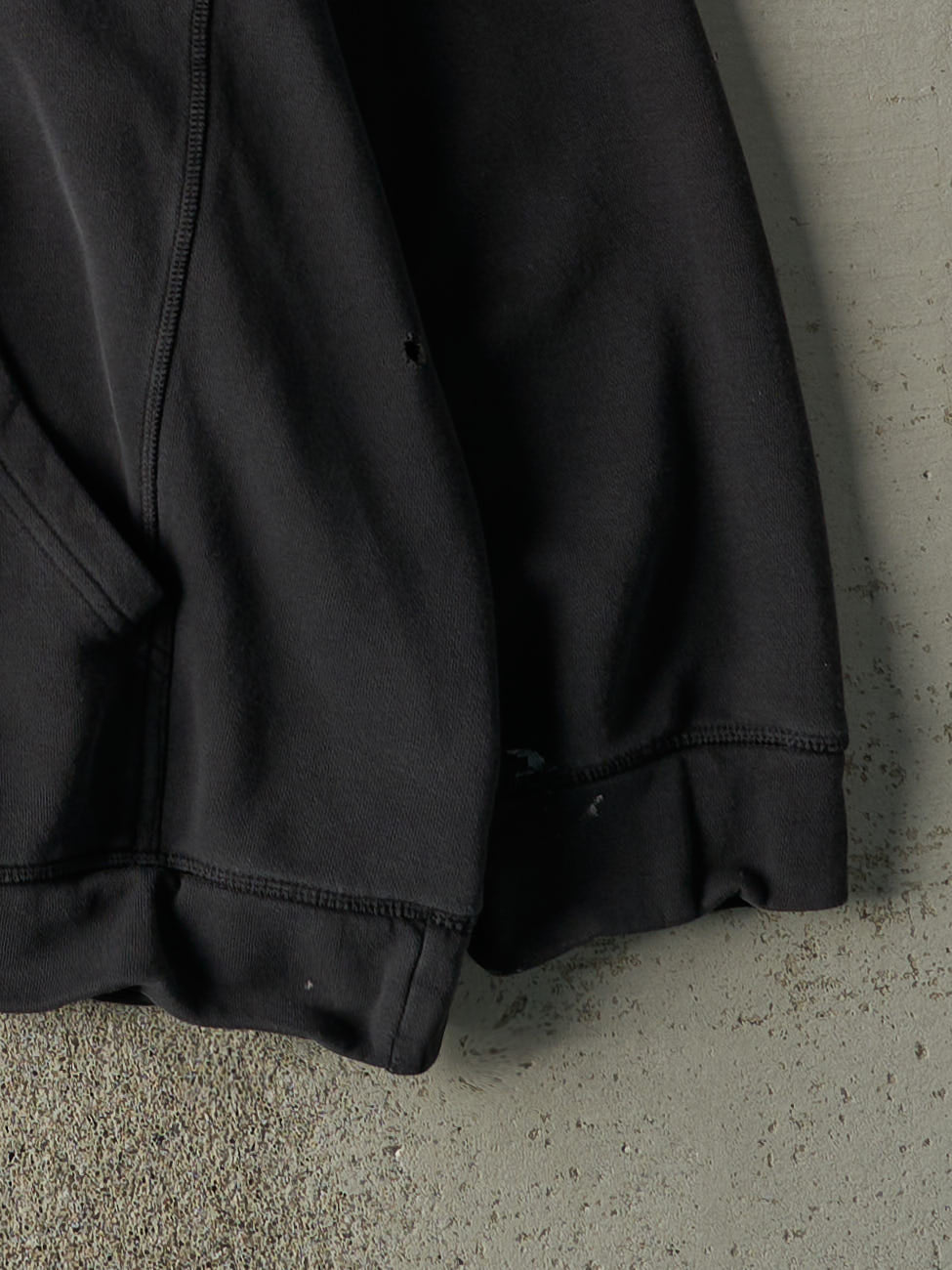 Vintage Y2K Faded Black Embroidered Adidas Hoodie (XXXL)