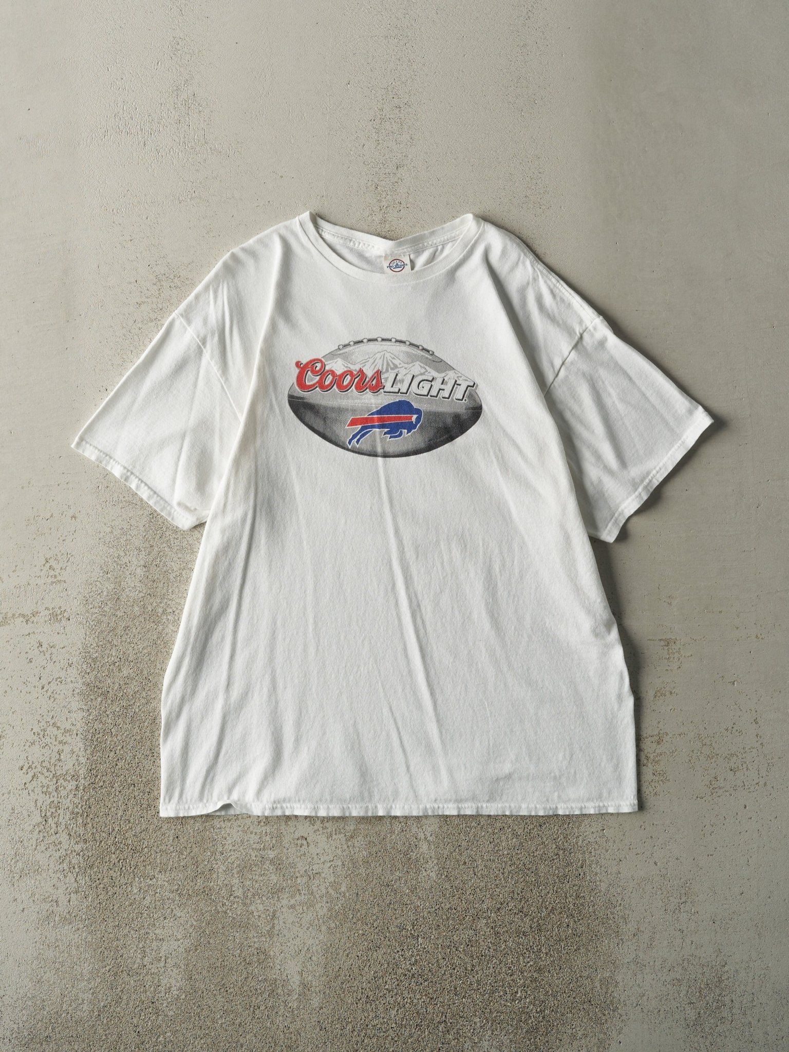 Vintage Y2K White Coors Light Buffalo Bills Tee (M)