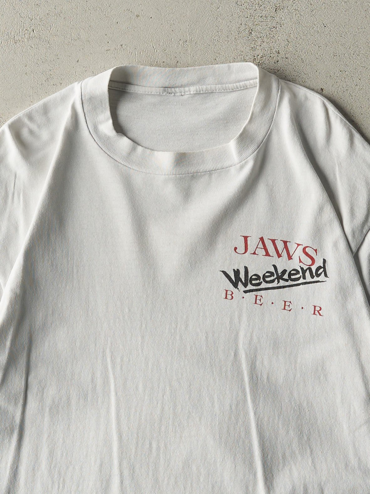 Vintage 90s White Jaws Beer Tee (M)