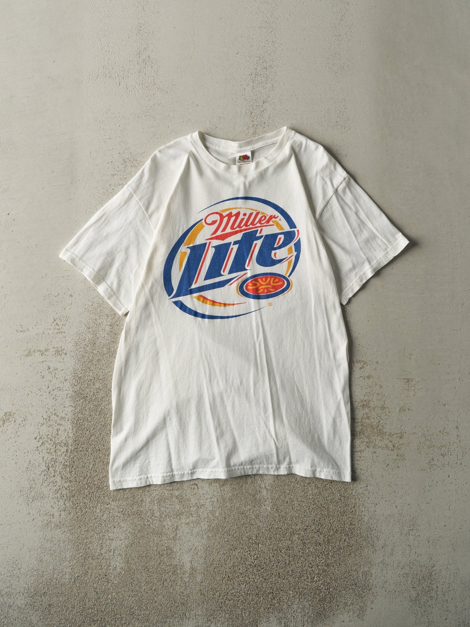 Vintage Y2K White Miller Lite Tee (M)