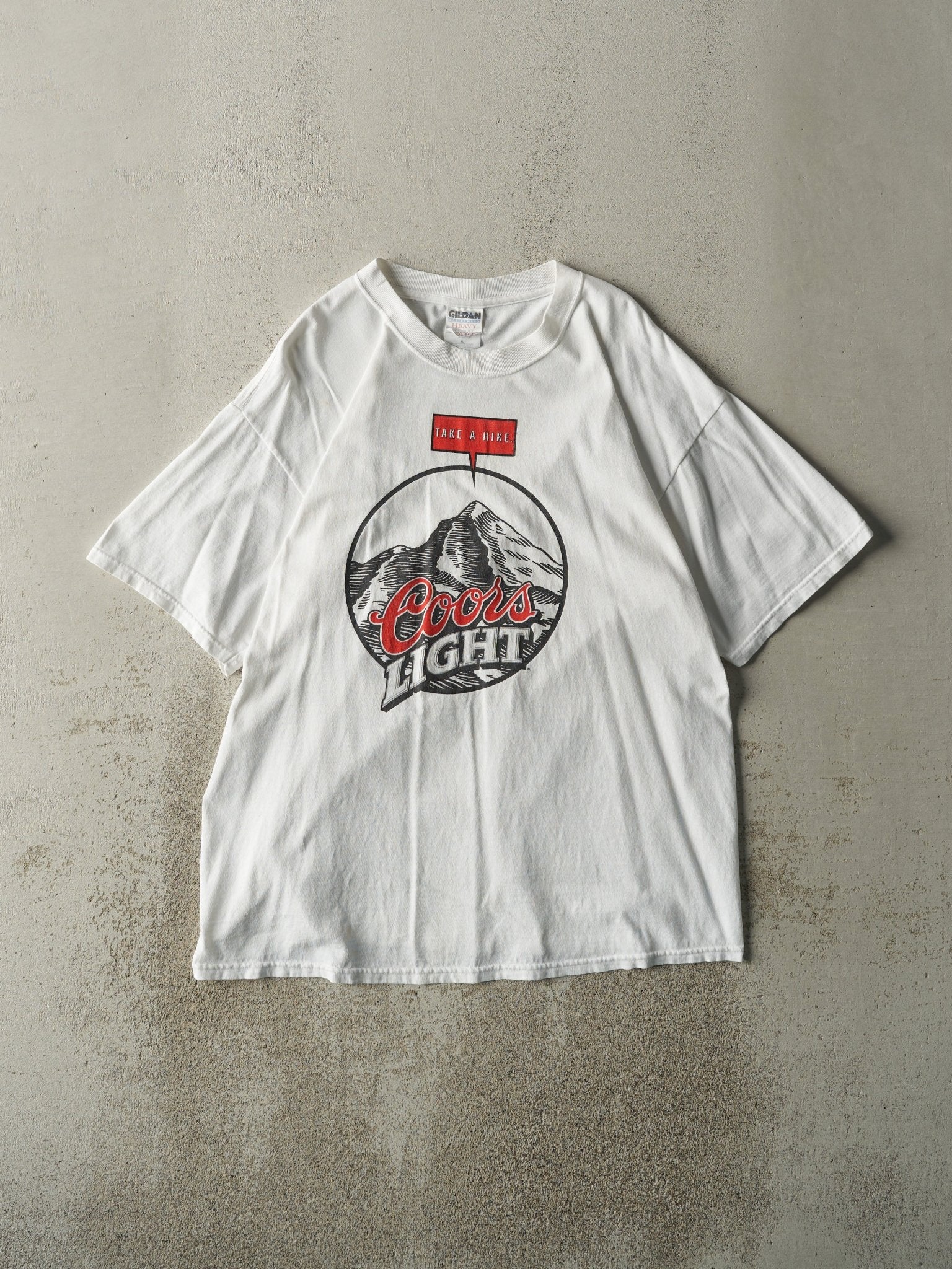 Vintage 90s White Coors Light Tee (L)