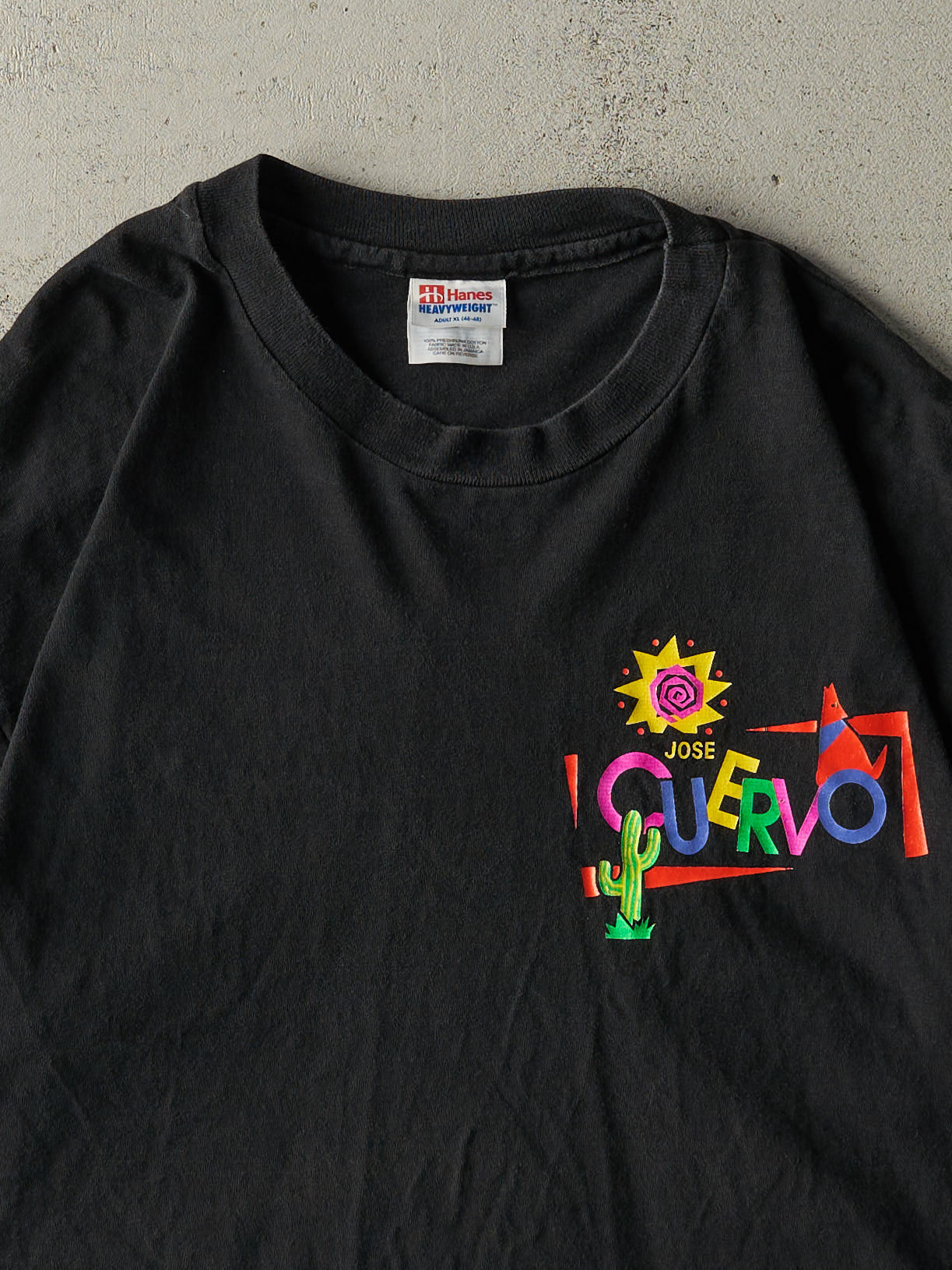 Vintage 90s Black Jose Cuervo Single Stitch Tee (L/XL)