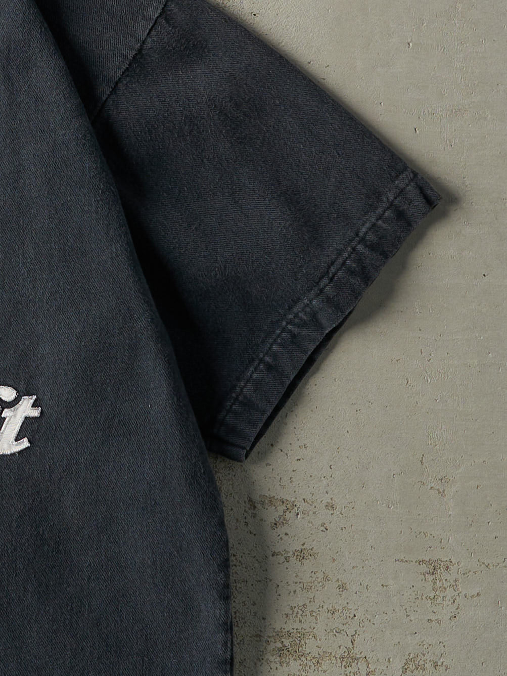 Vintage 90s Faded Black Embroidered Miller Genuine Draft Baseball Jersey (L)